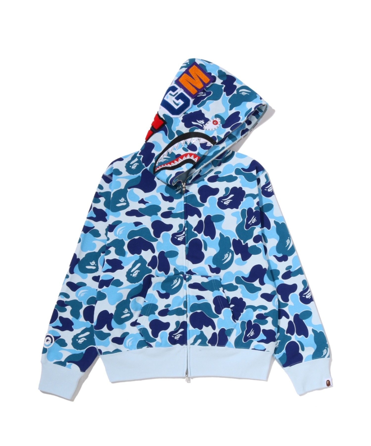 ABC CAMO CRYSTAL STONE SHARK FULL ZIP HOODIE (худи на молнии)
