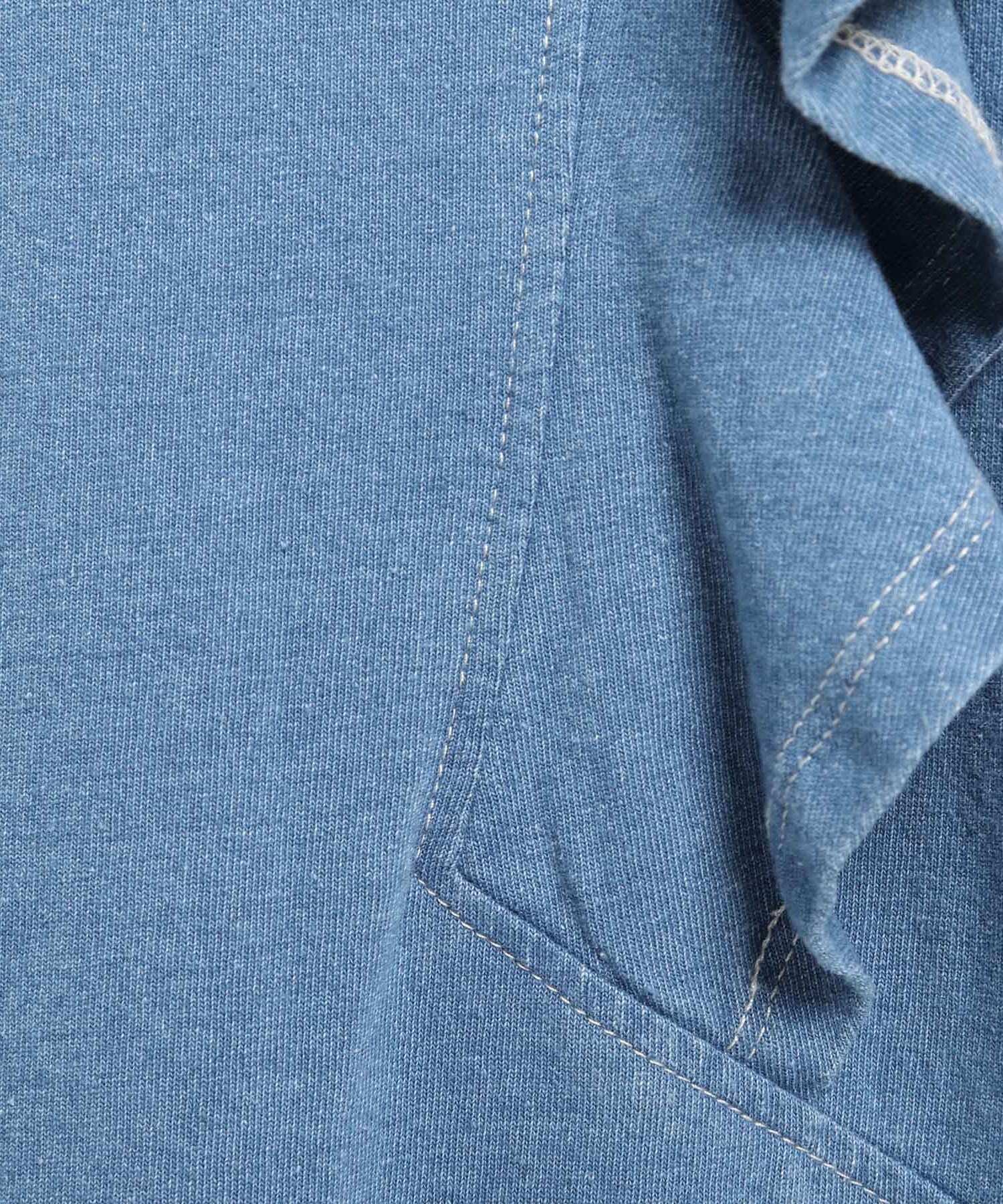 Grove S Ll ショップ カットデニム袖フリルワンピース