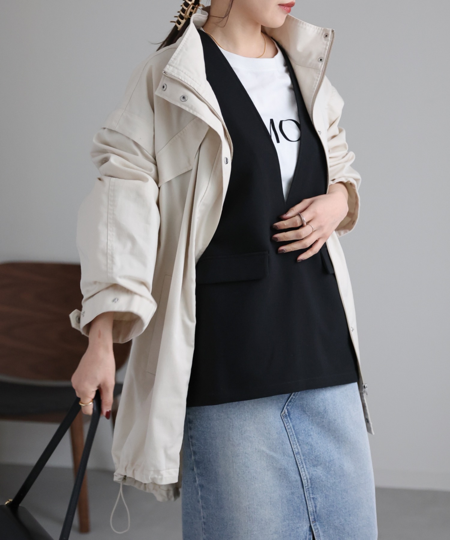 model:162cm  着用サイズ:FREE