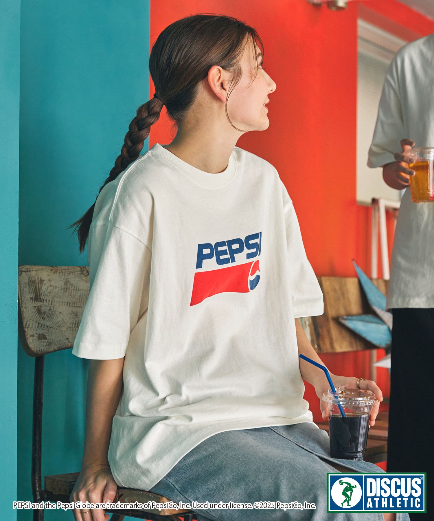PEPSI 半袖スポーツシャツ PETIT 17 Lサイズ？ DISCUS ATHLETIC×PEPSI】コラボプリント半袖Tシャツ/ディスカス
