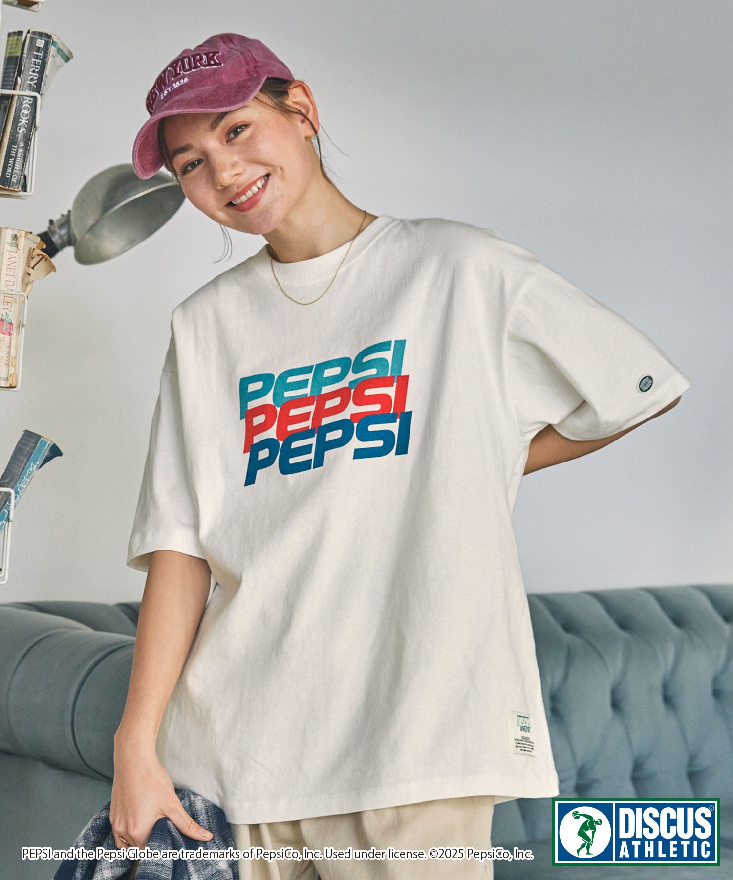 DISCUS ATHLETIC×PEPSI】コラボプリント半袖Tシャツ/ディスカス