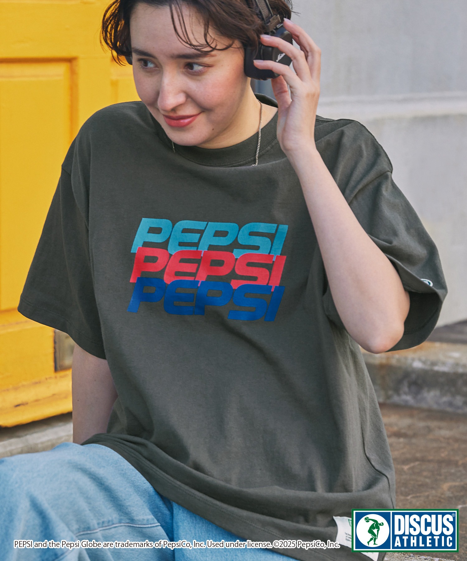 DISCUS ATHLETIC×PEPSI】コラボプリント半袖Tシャツ/ディスカス