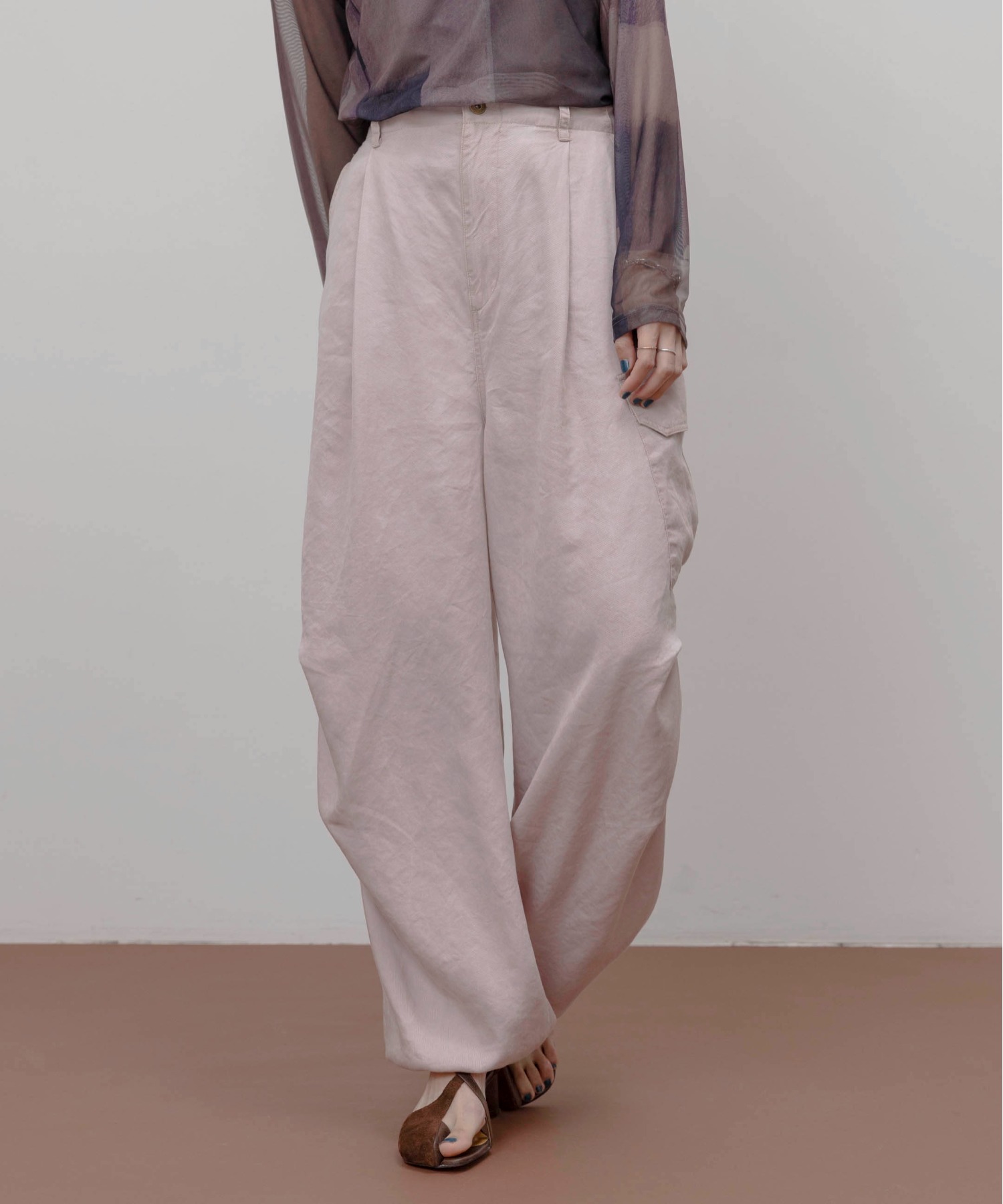 エイミーロウ　バイオ加工 アウトポケット カーゴパンツ バイオ加工 アウトポケット カーゴパンツ Eimee Law│Eimee Law