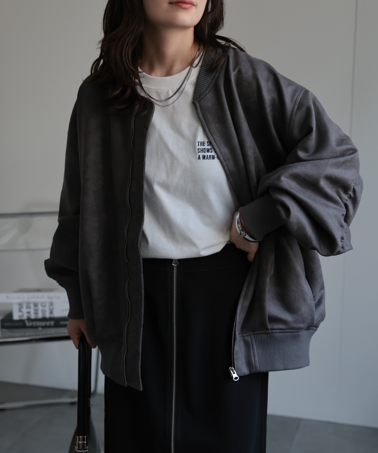 model：156cm 着用サイズ：FREE