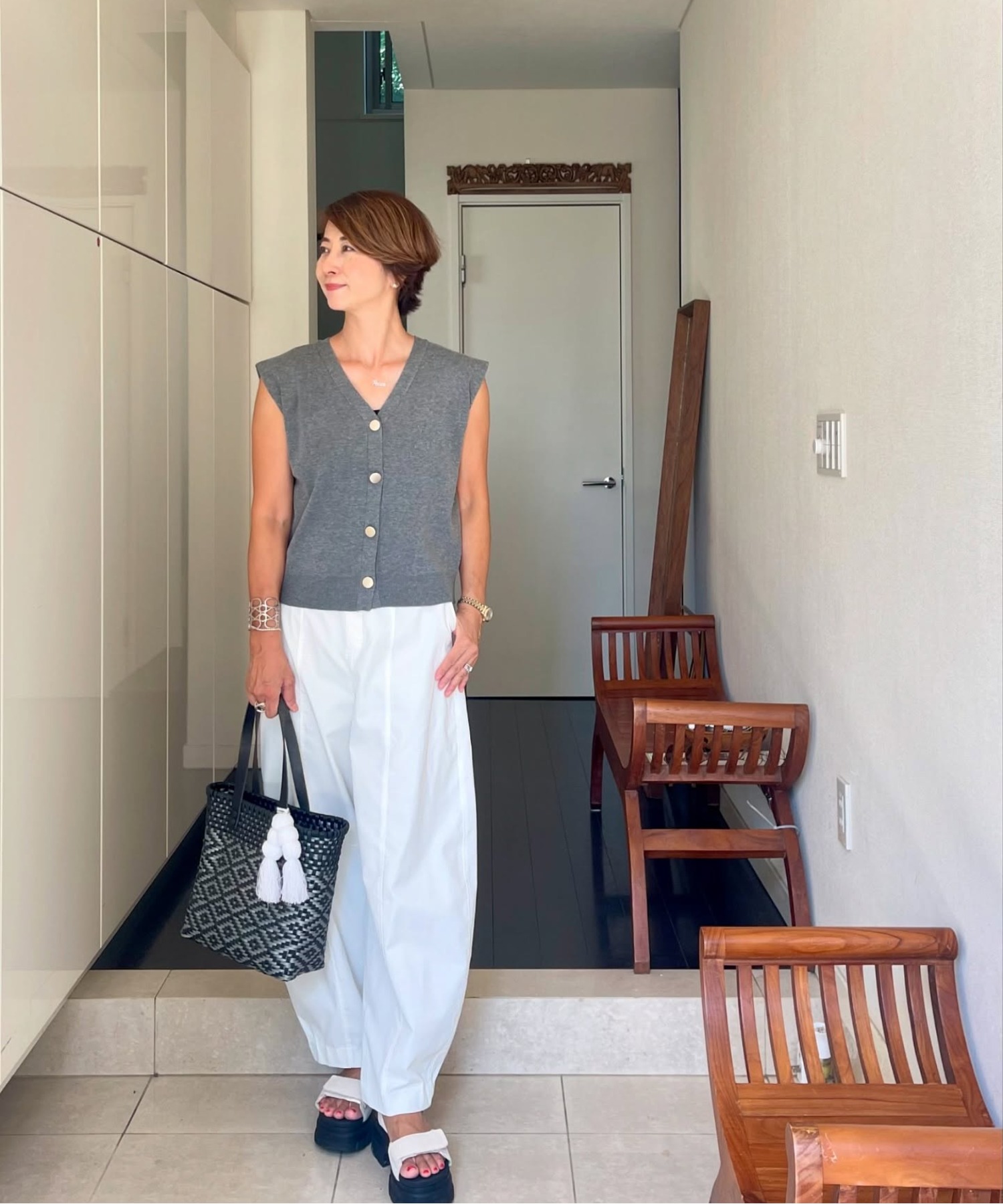 model：H166 着用サイズ：FREE