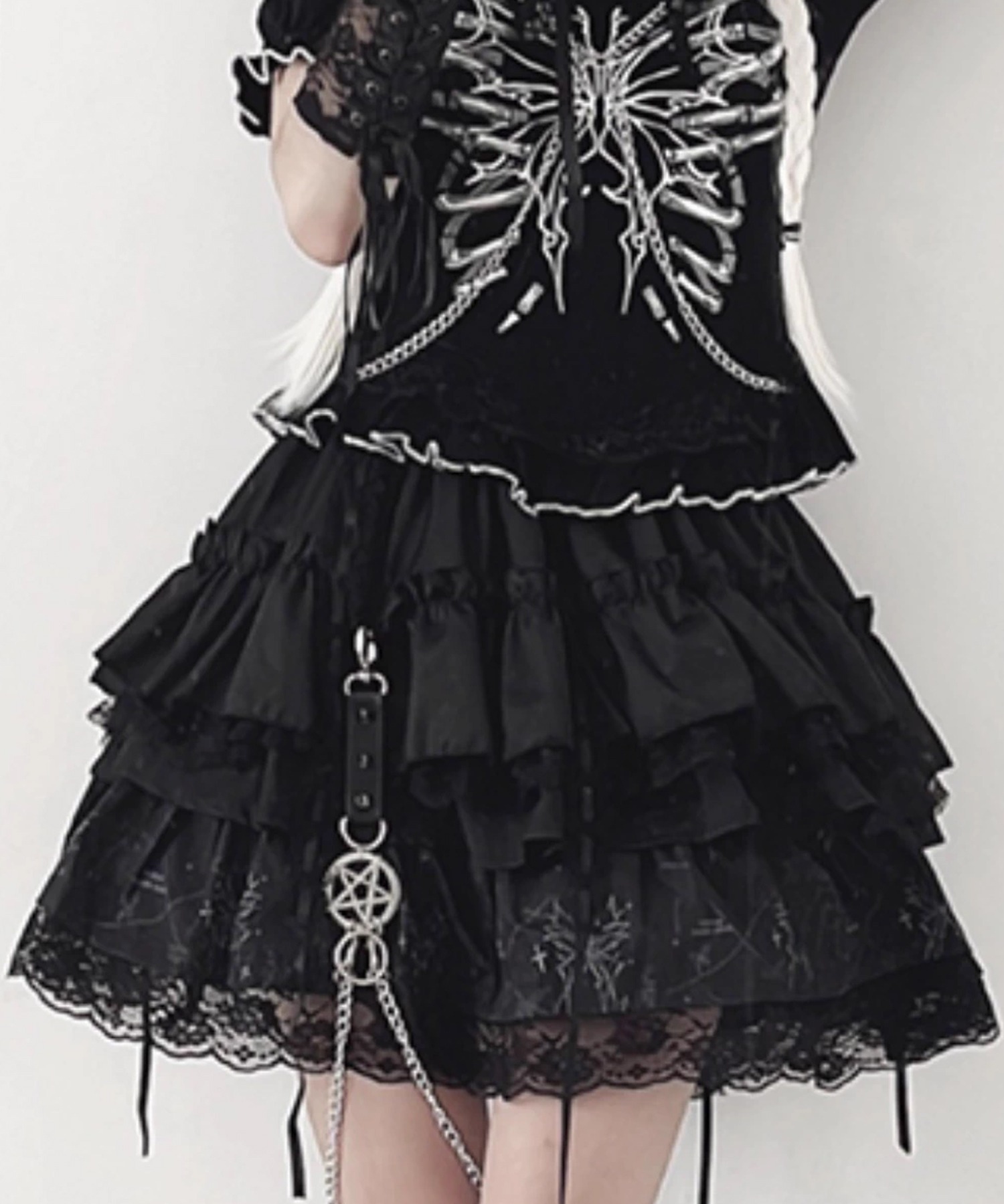 A'GEM/9 × .kom 『AOSPACE』 /クロスティアードレーススカート