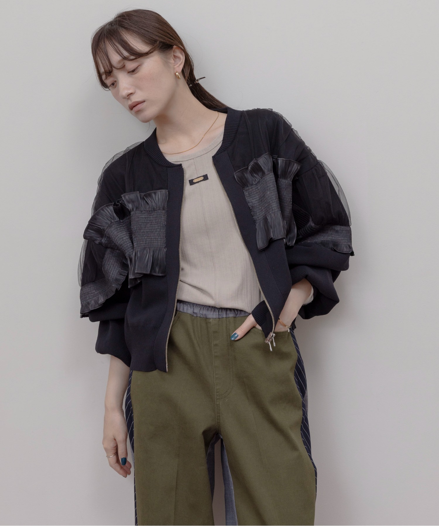 土日限定セール！　新品　LHELBIE レルビエ　シアーシャーリングブルゾン セール】シアーシャーリングブルゾン（ブルゾン）｜LHELBIE（レルビエ