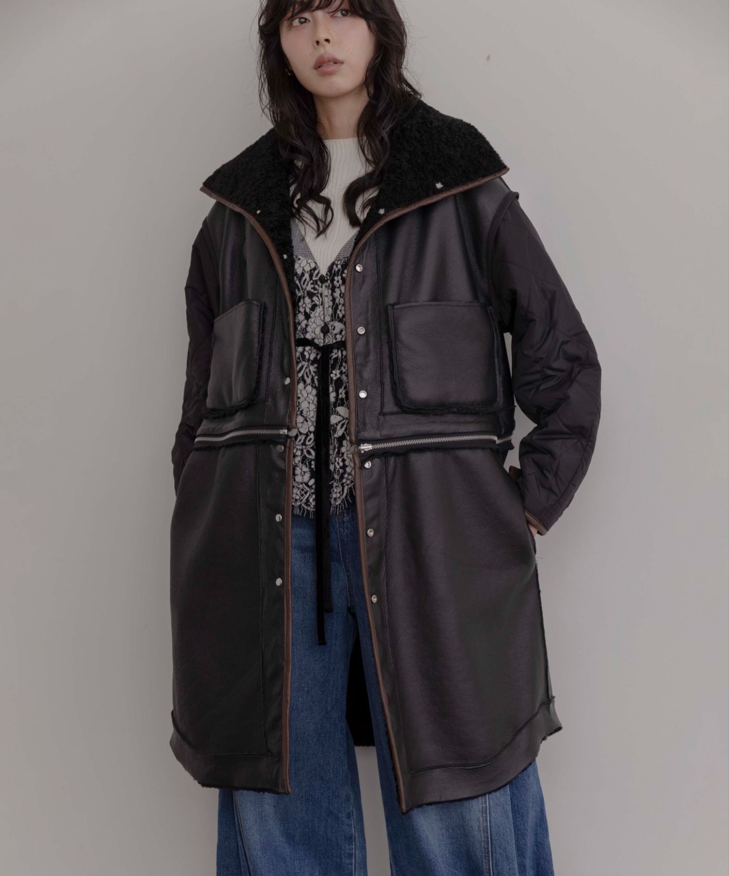 リバーシブル ムートン4WAYコート Eimee Law│Eimee Law & LHELBIE