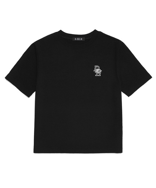 A'GEM/9 × .kom『DXOH/ディソエイチ』STACK LOGO CROP T-SHIRT