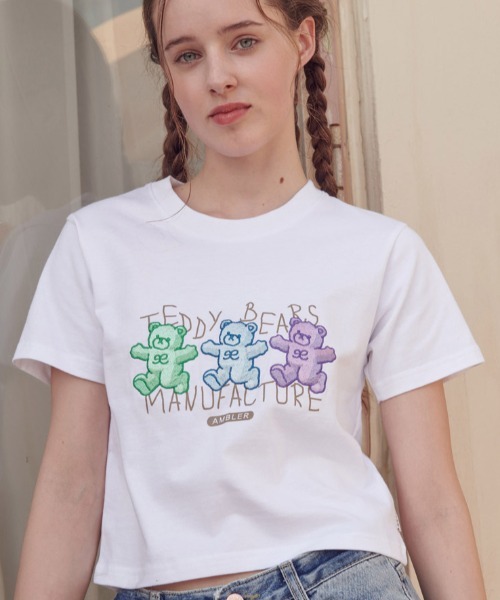 A'GEM/9 × .kom『ambler/エムブラー』3カラークマ TEE 半袖