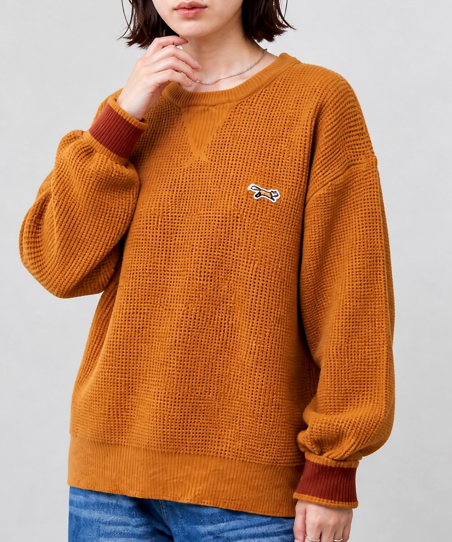 PENNEYS/ペニーズ 別注 THE FOX ワッペン刺繍 裏配色 ワッフル