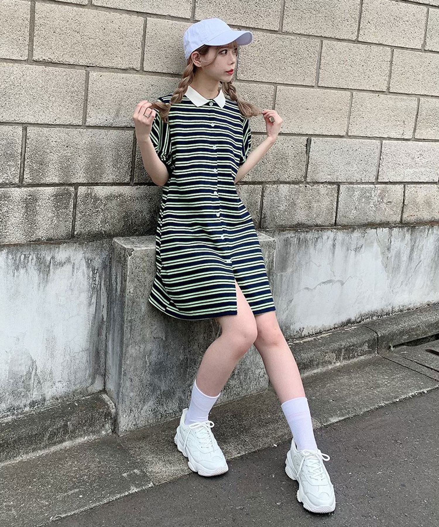 Voyage Titty Co ポロボーダーワンピース Voyage Titty Co Titty Co Online Store ティティーアンドコーオンラインストア