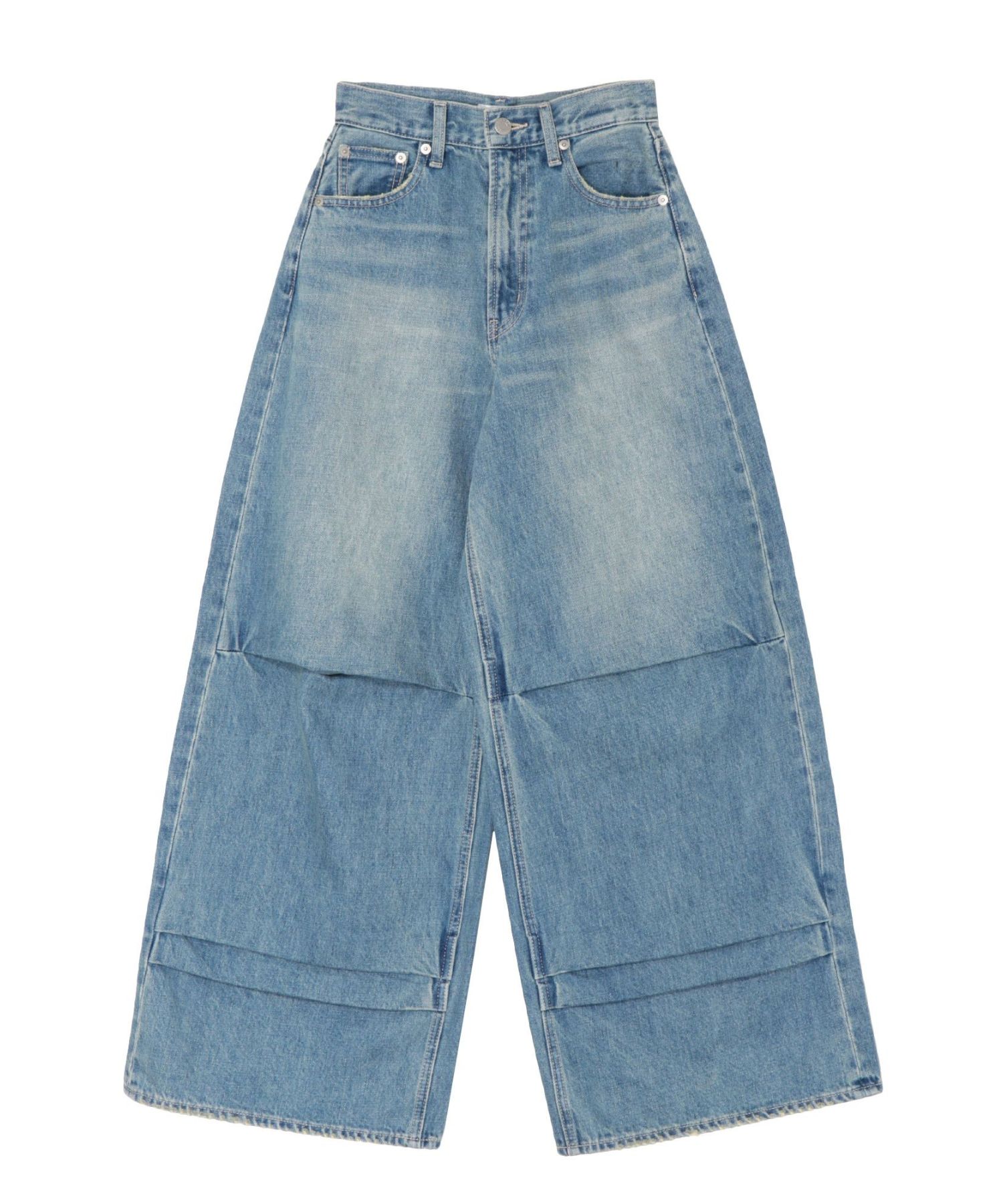 ニータックワイドデニムパンツ