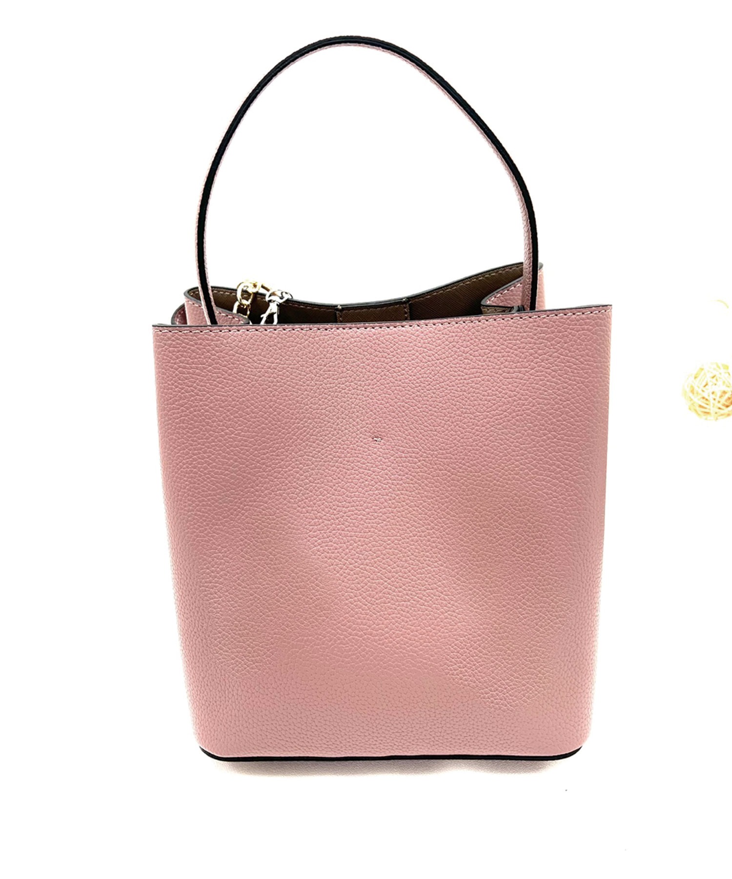 リボン付ワンハンドル2wayスクエアバッグ