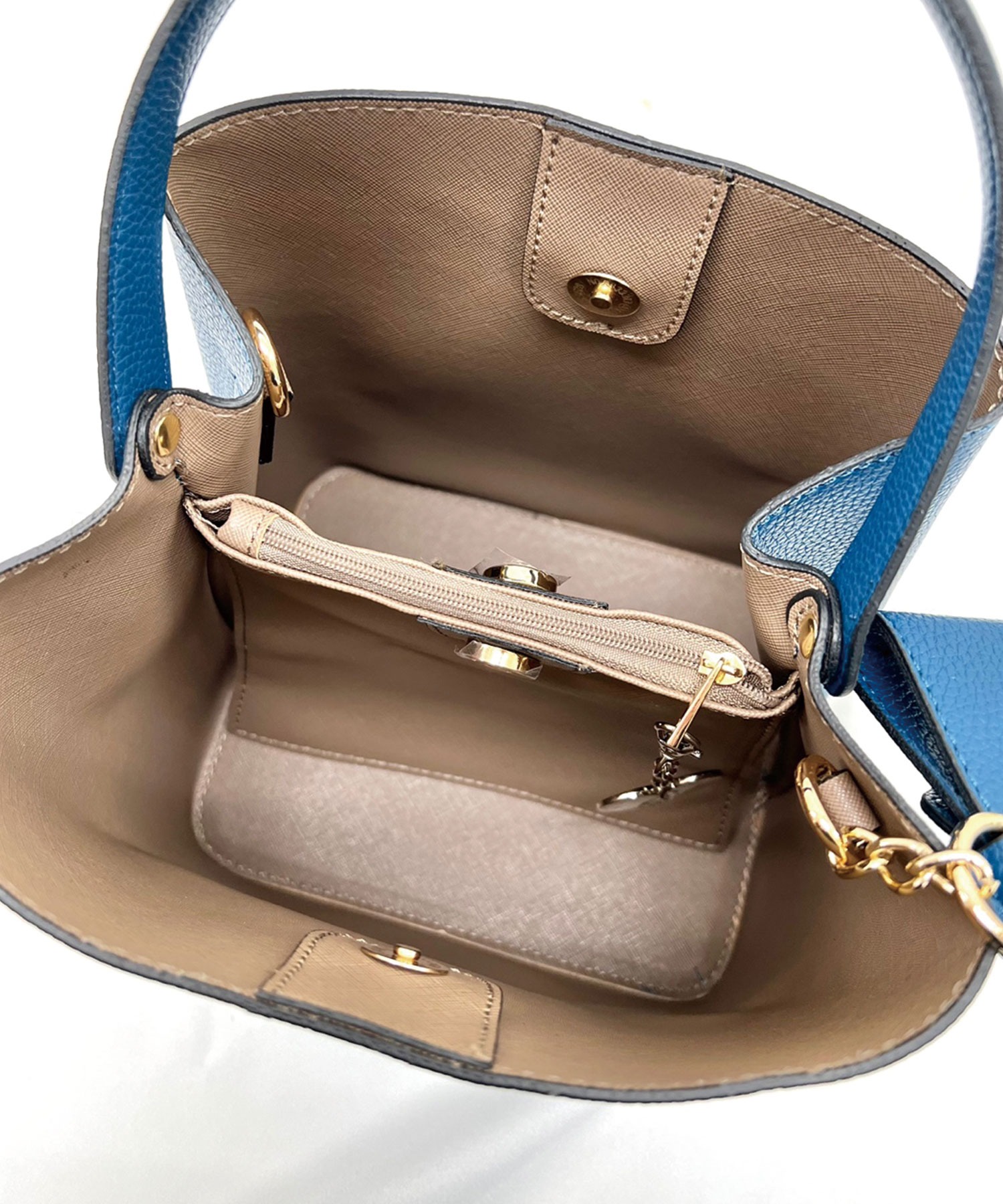 リボン付ワンハンドル2wayスクエアバッグ