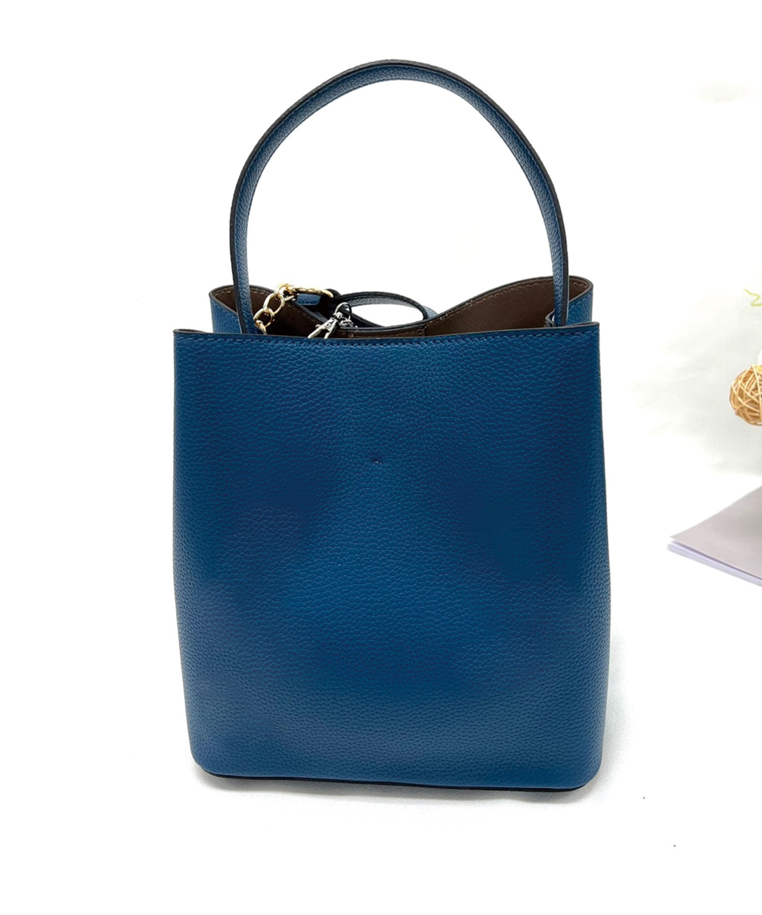 リボン付ワンハンドル2wayスクエアバッグ