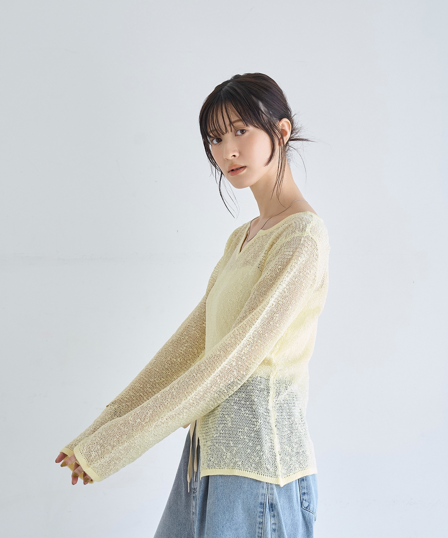 model：H166　着用サイズ：F