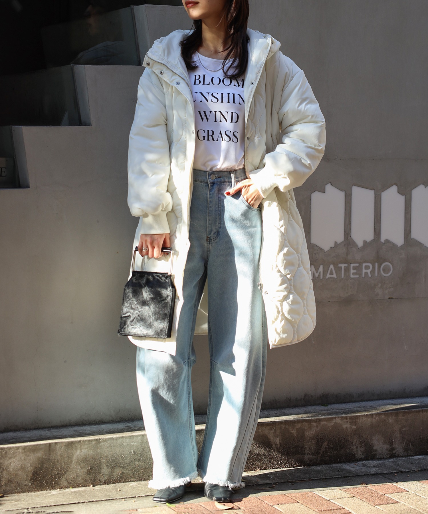 model：H163 着用サイズ：FREE