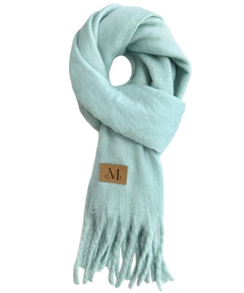 MUCENT シグネチャーマフラー ブルーパッチ 新品】大人気ブランド✨ムセント Mucentマフラー ブルー - メルカリ