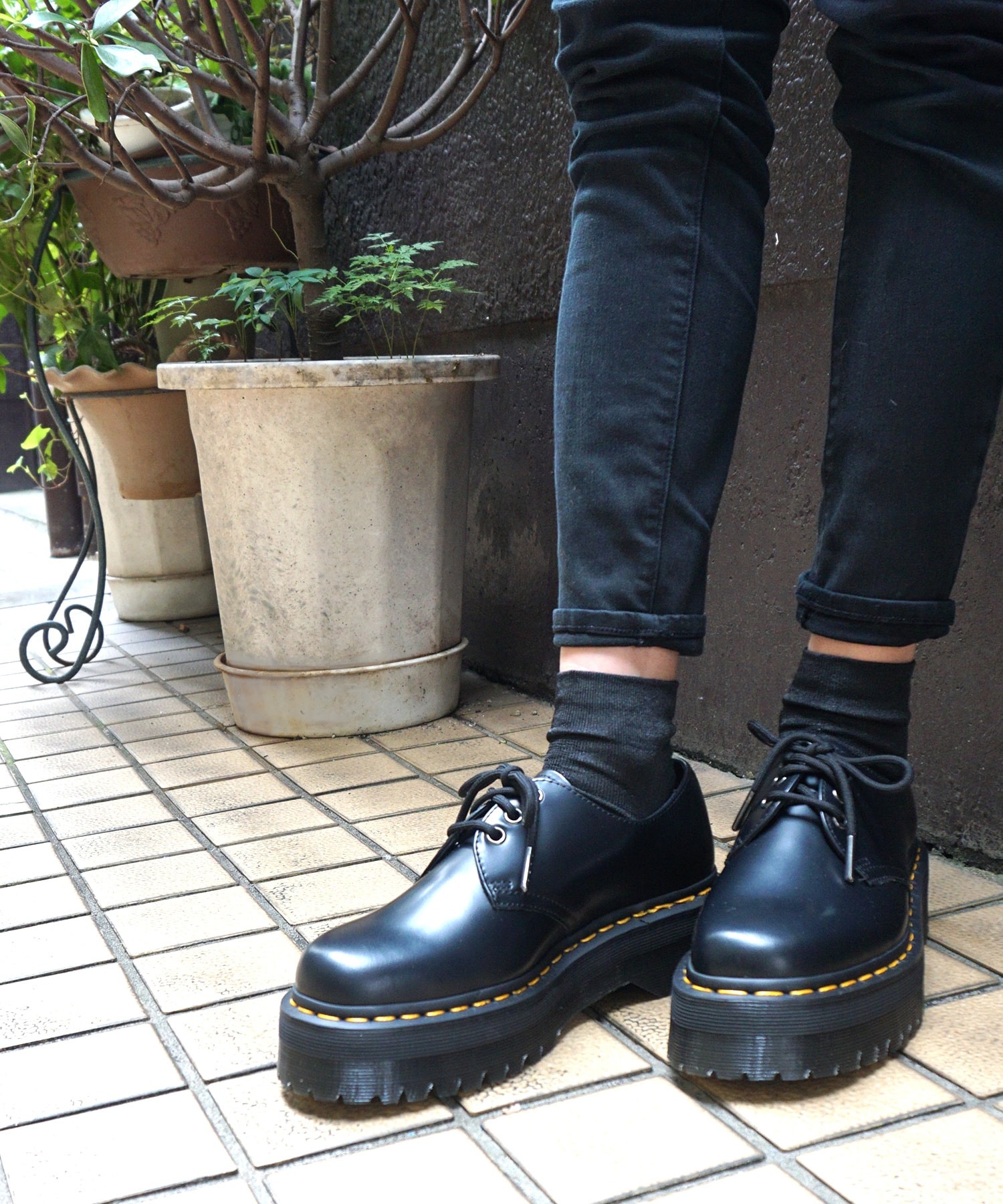 Dr.Martens 1461QUAD UK9 黒 厚底 3ホール JADON | incalake.com