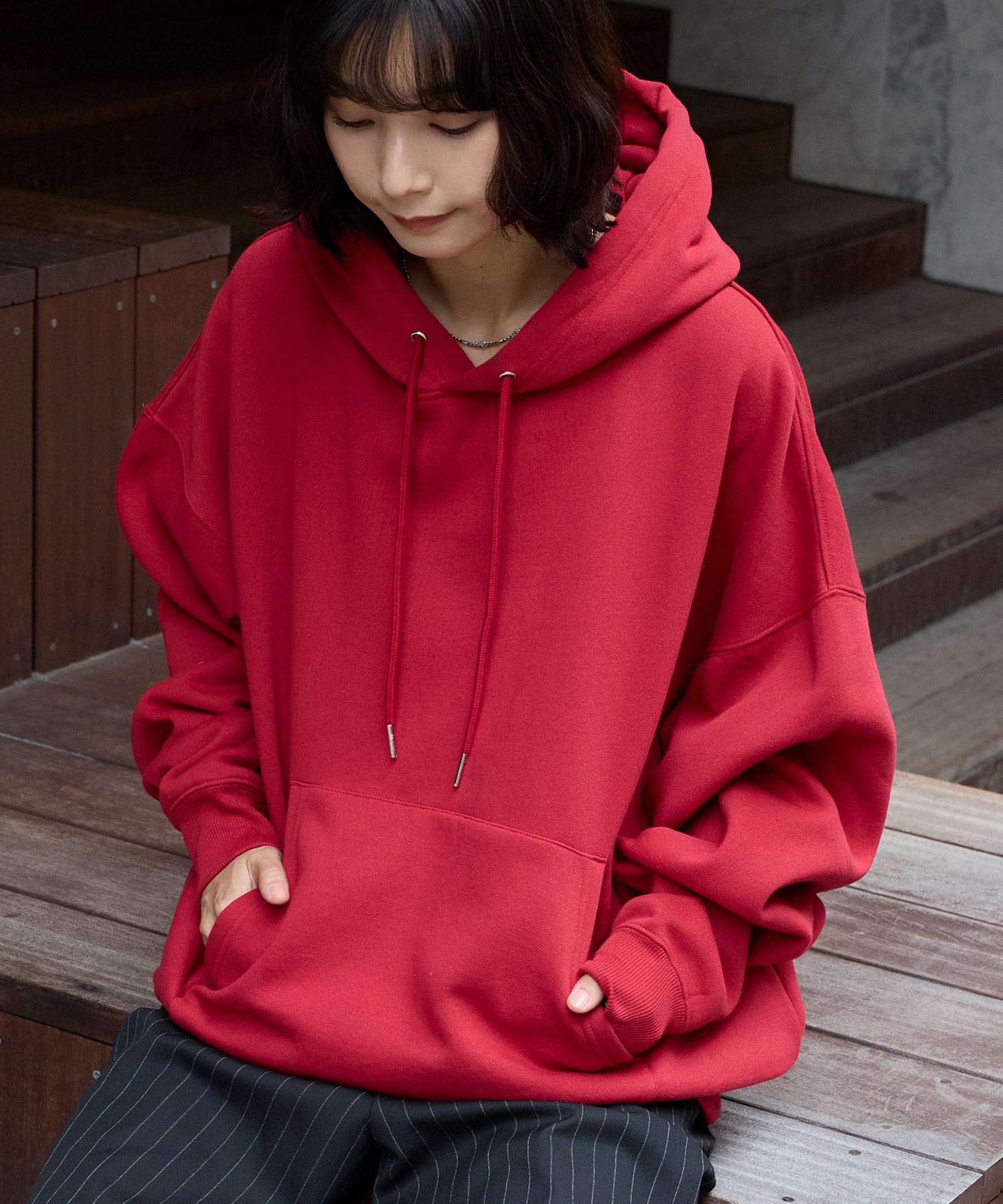 12oz ヘビーウェイト ビッグシルエット プルオーバー パーカー