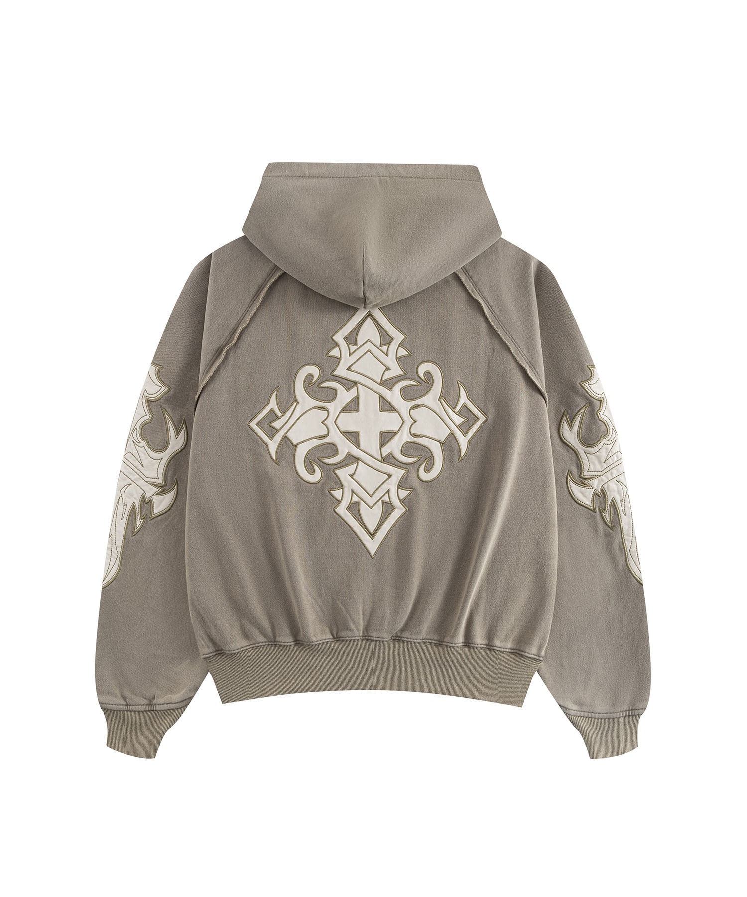 Dagger Leather Patch Zip Hoodie | SUPPLIER (худи с кожаной заплаткой и молнией)