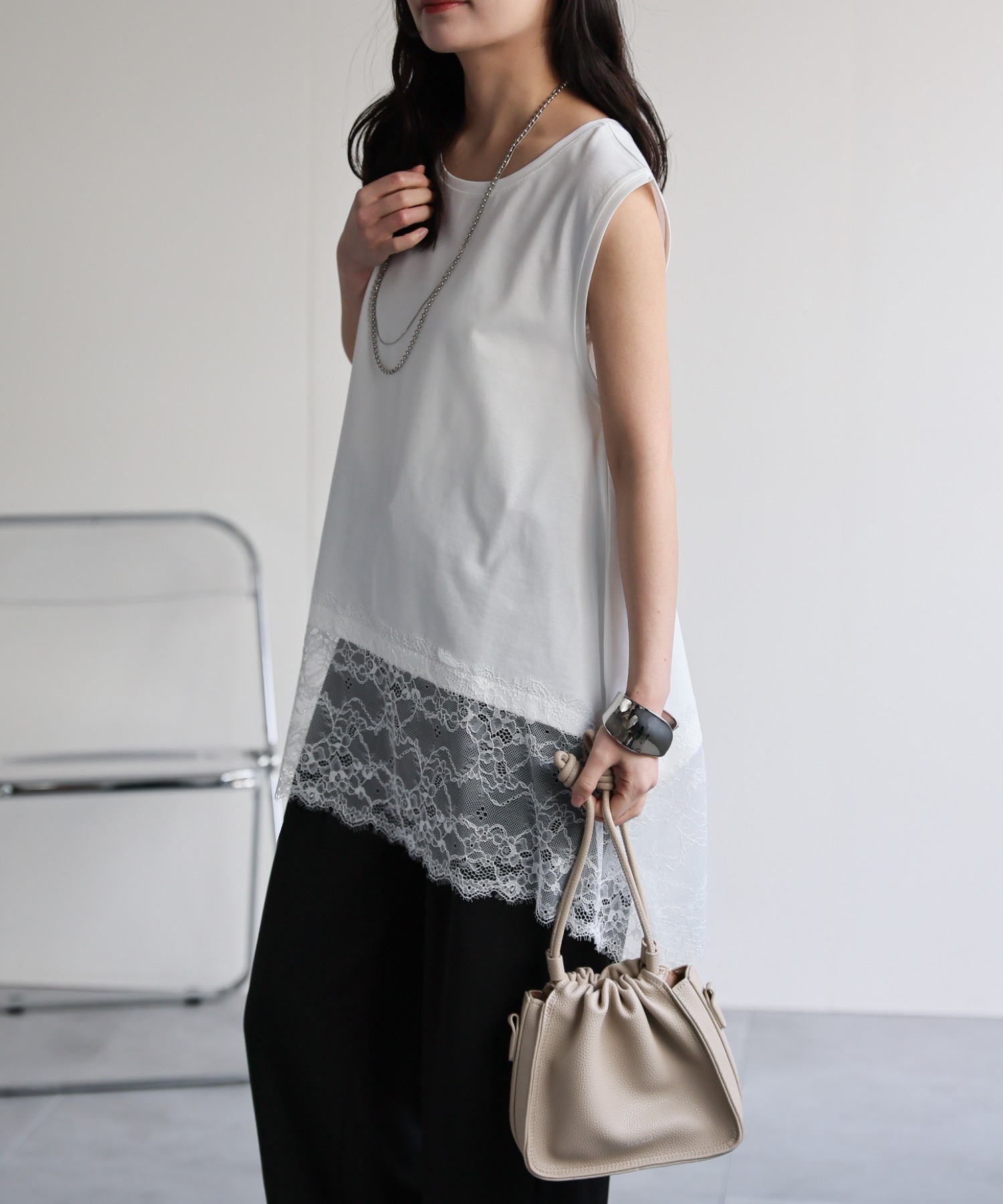 model：156cm 着用サイズ：FREE
