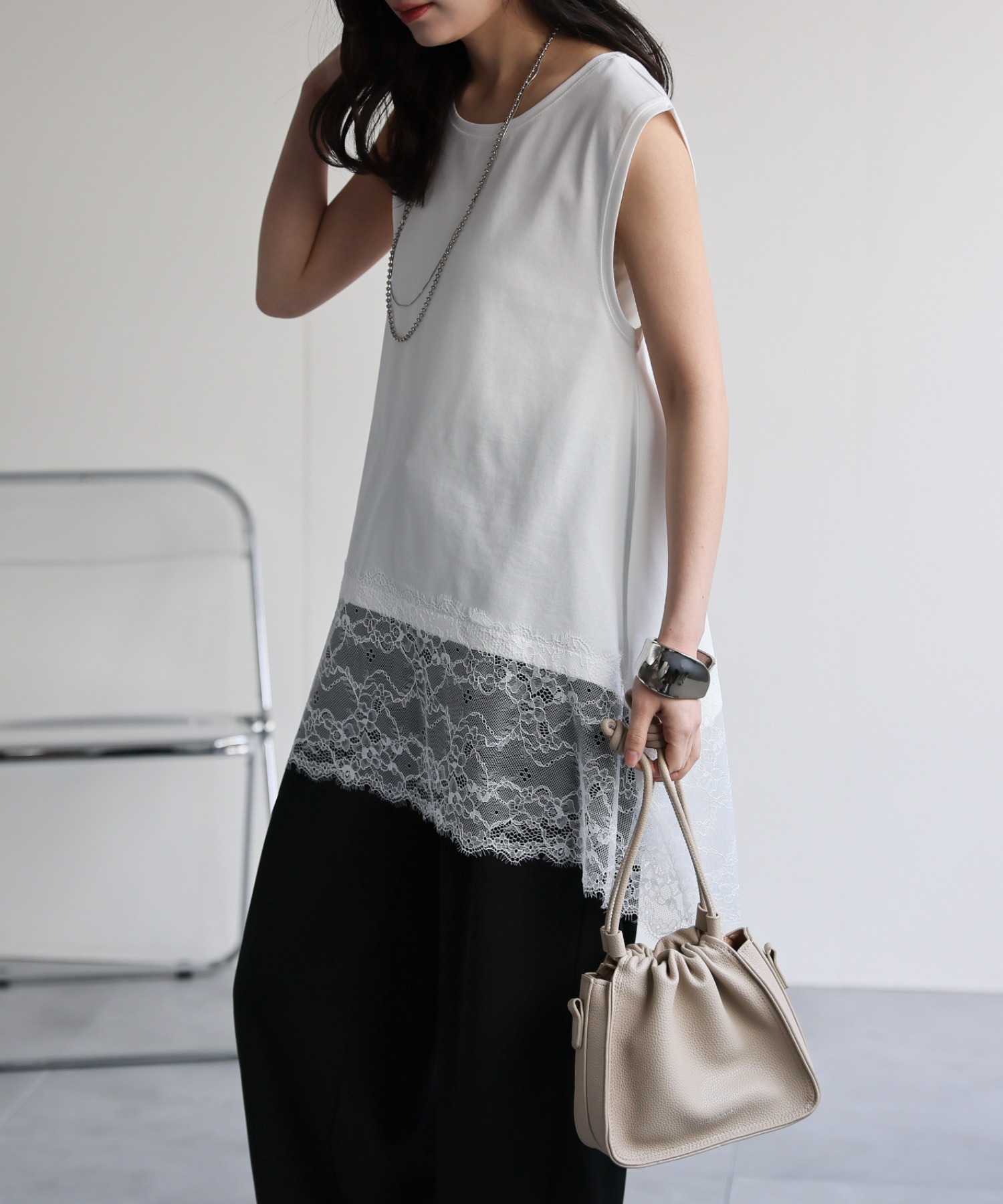 model：156cm 着用サイズ：FREE