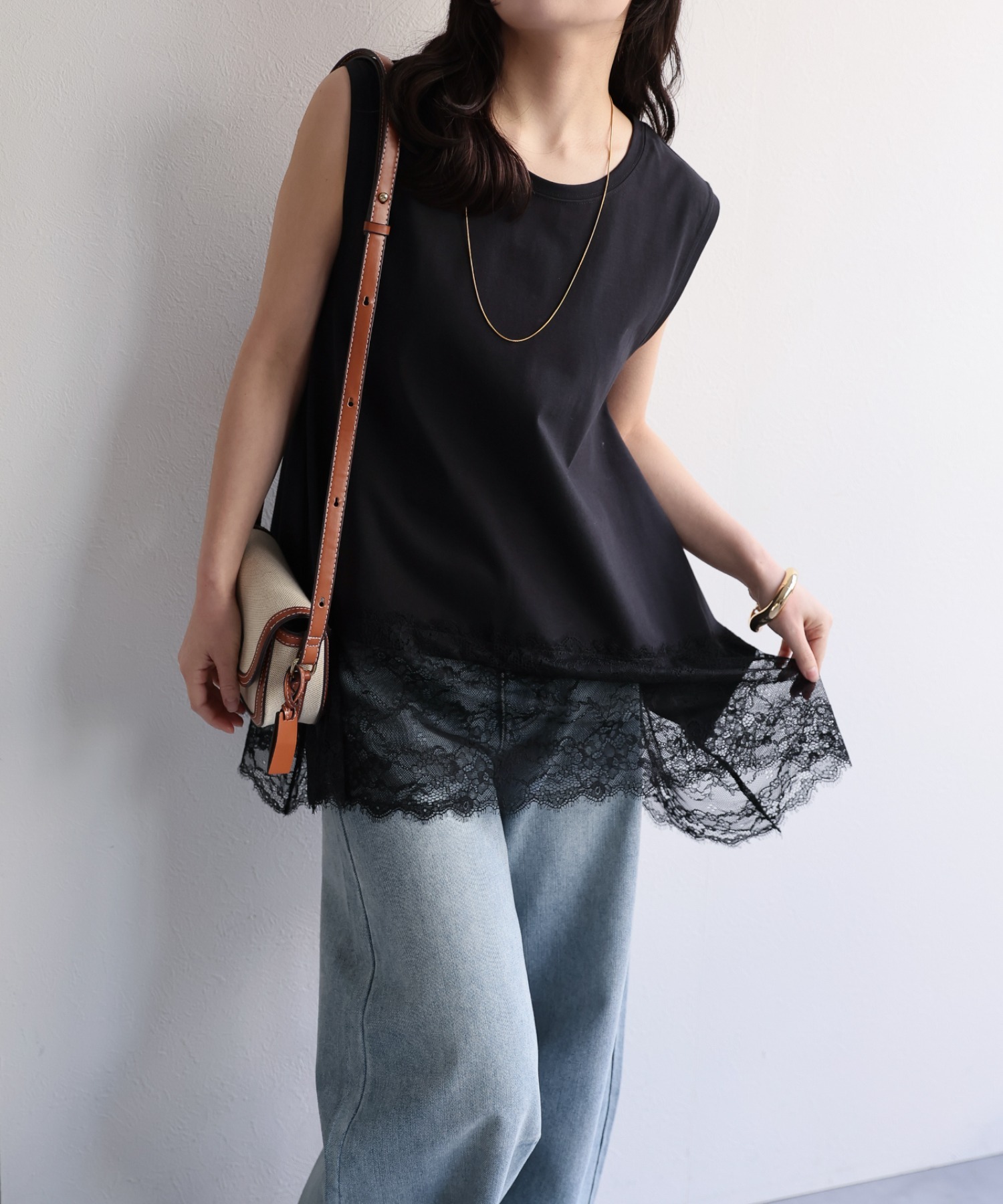 model：156cm 着用サイズ：FREE