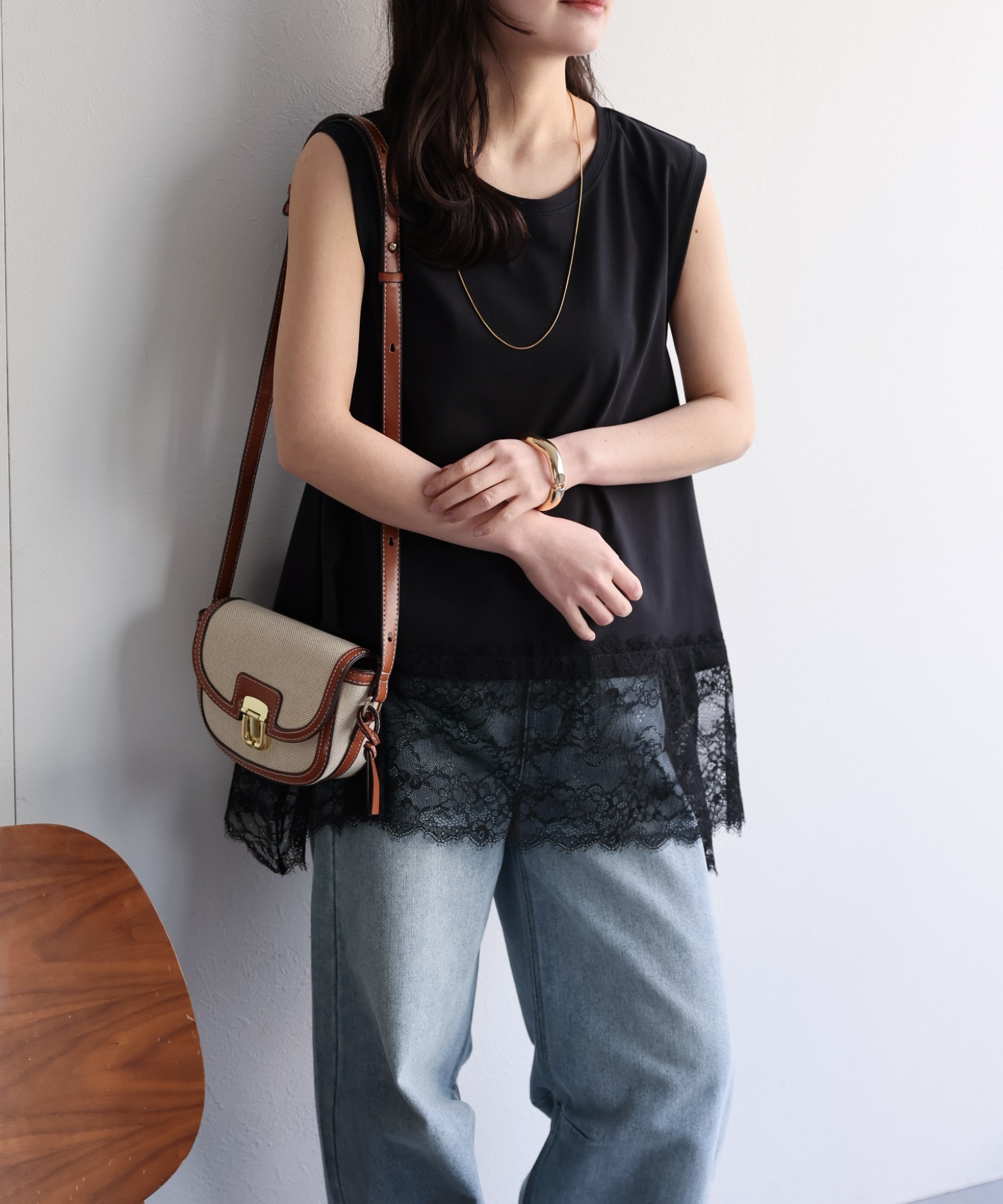 model：156cm 着用サイズ：FREE