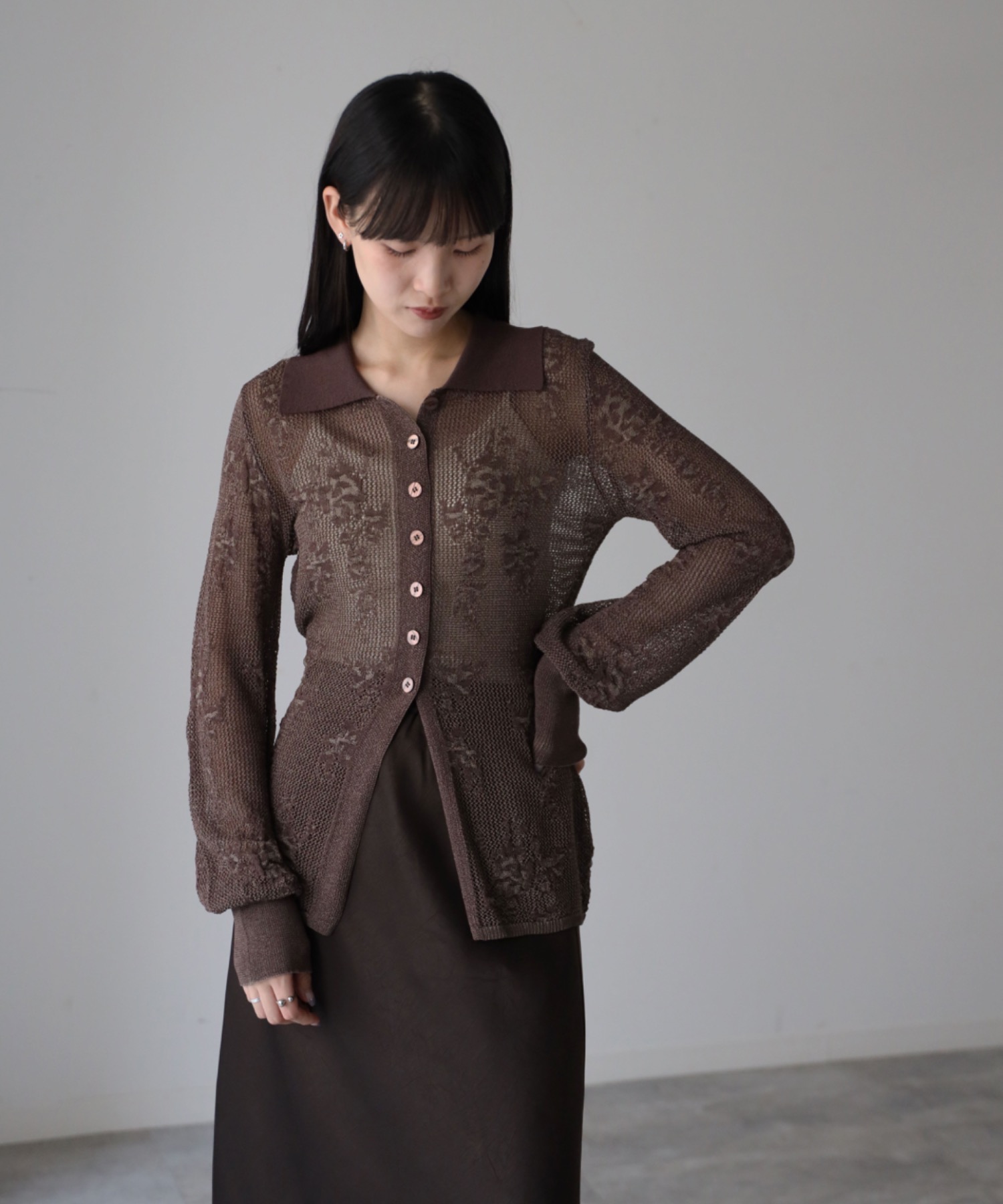 model：164cm. 着用サイズ：FREE