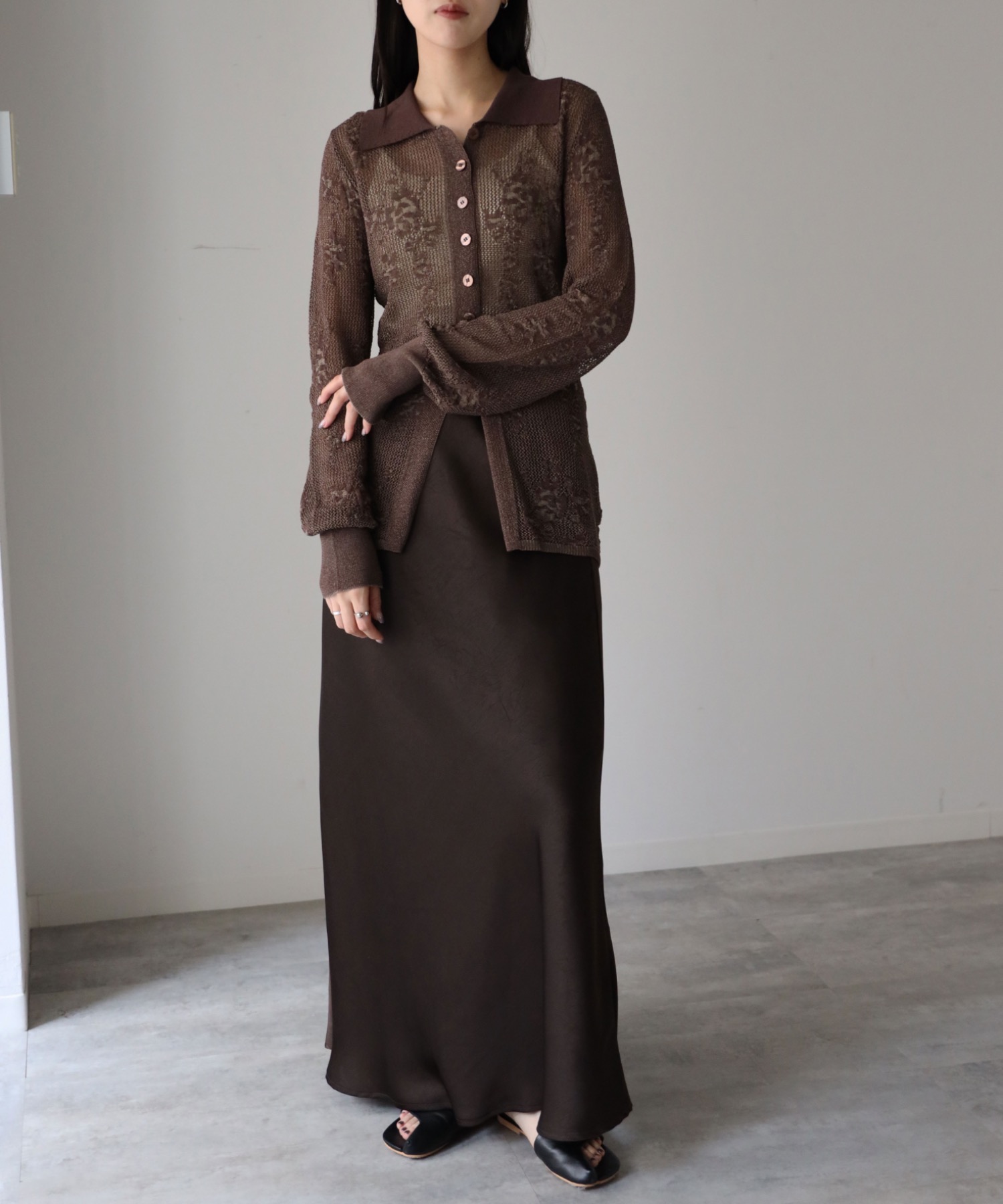 model：164cm. 着用サイズ：FREE