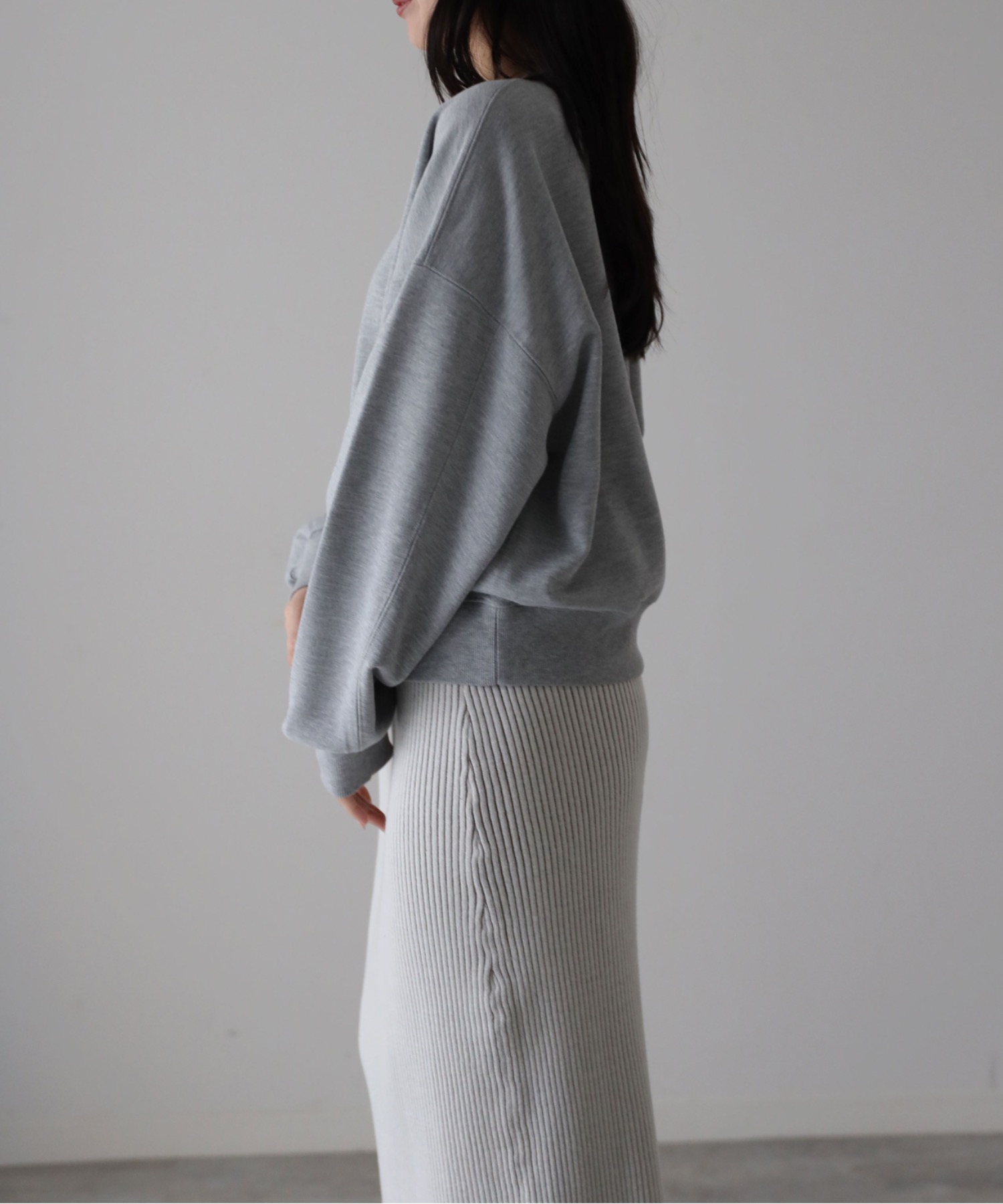 model：164cm. 着用サイズ：FREE
