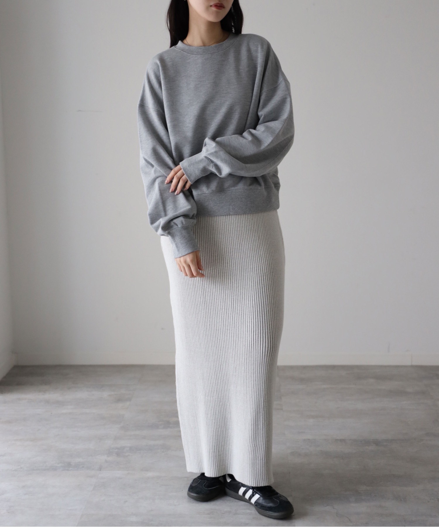model：164cm. 着用サイズ：FREE