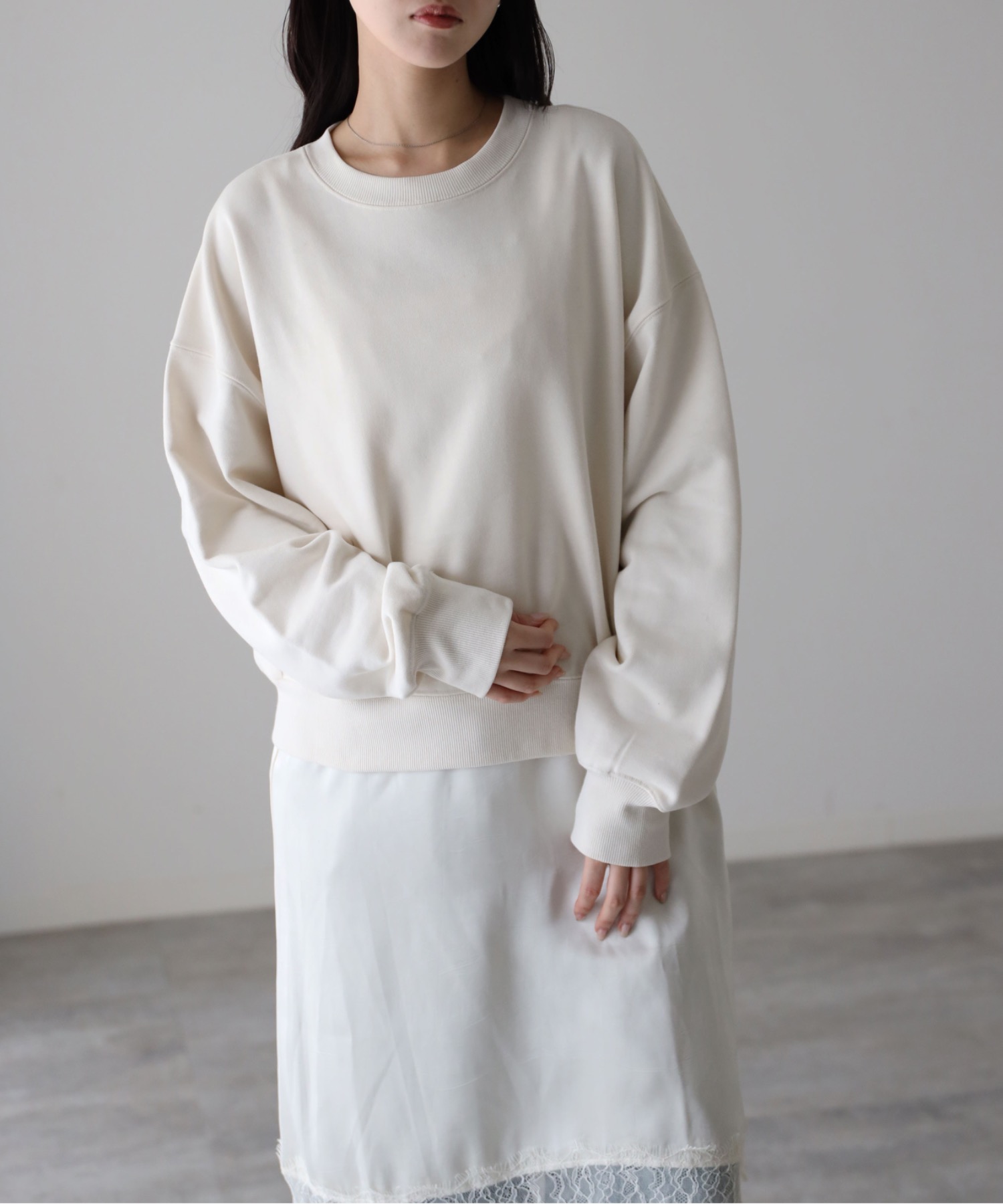 model：164cm. 着用サイズ：FREE