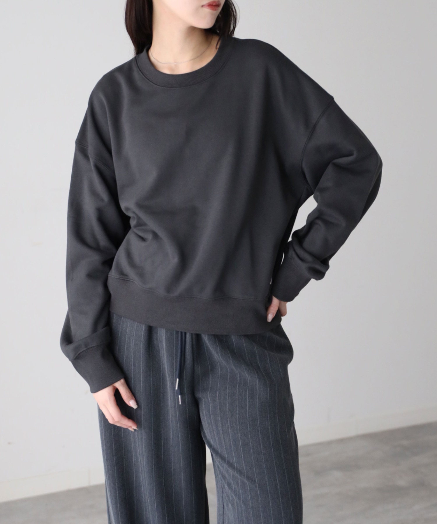 model：164cm. 着用サイズ：FREE