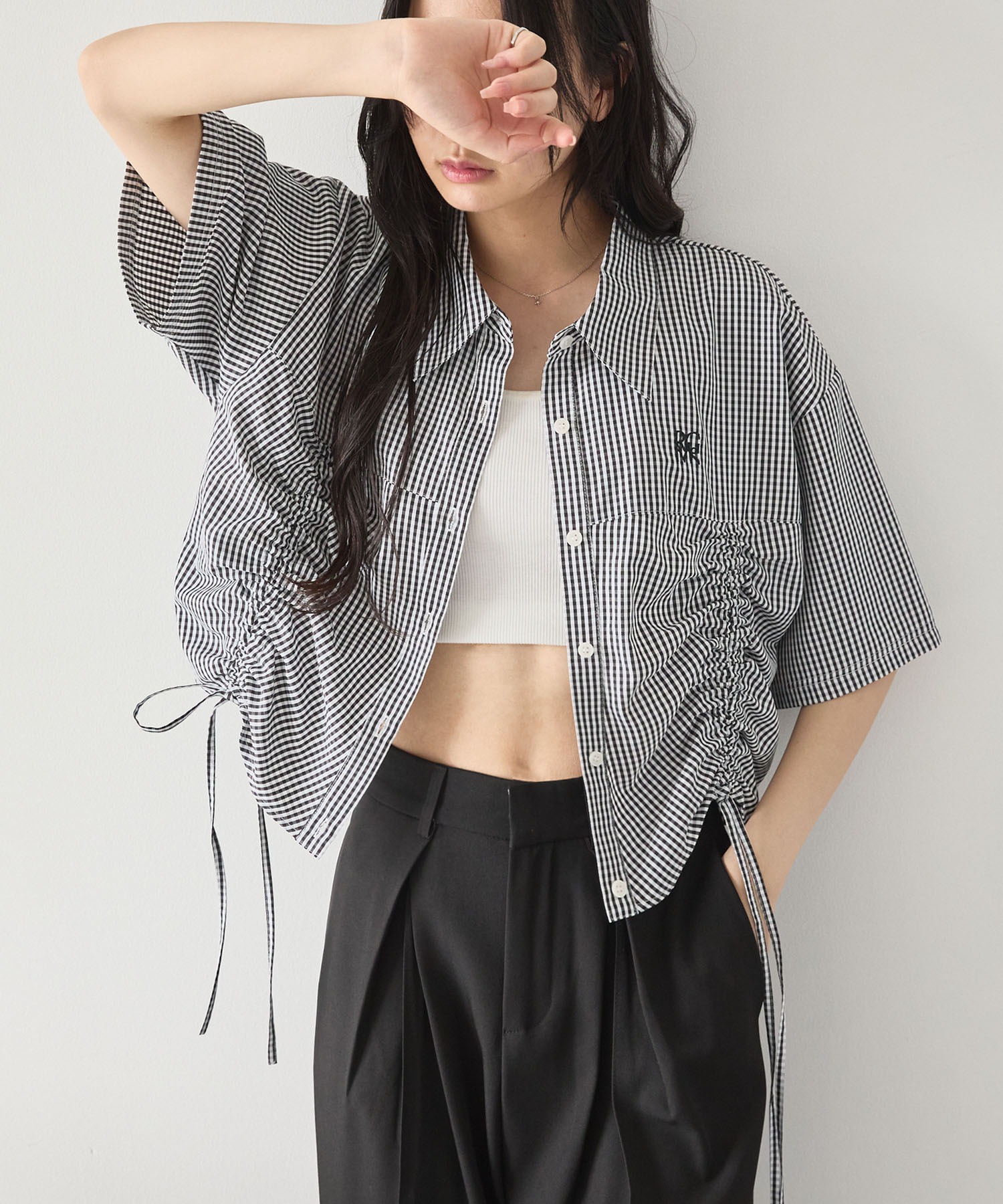 美品✨️Schott ネイビーストライプ 半袖シャツ ワンポイント刺繍 M Schott N.Y.C シャツ Schott/ショット/HV SHIRT ”DOT AND STRIPE