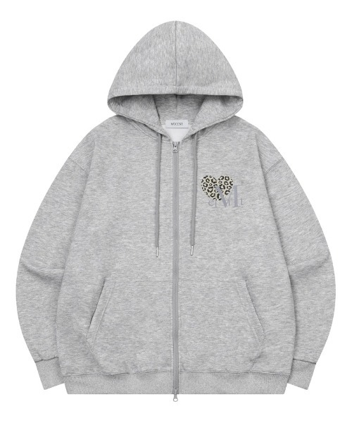 A'GEM/9 × .kom 『MUCENT/ムセント』 SIERRA LEOPARD HEART HOOD ZIP