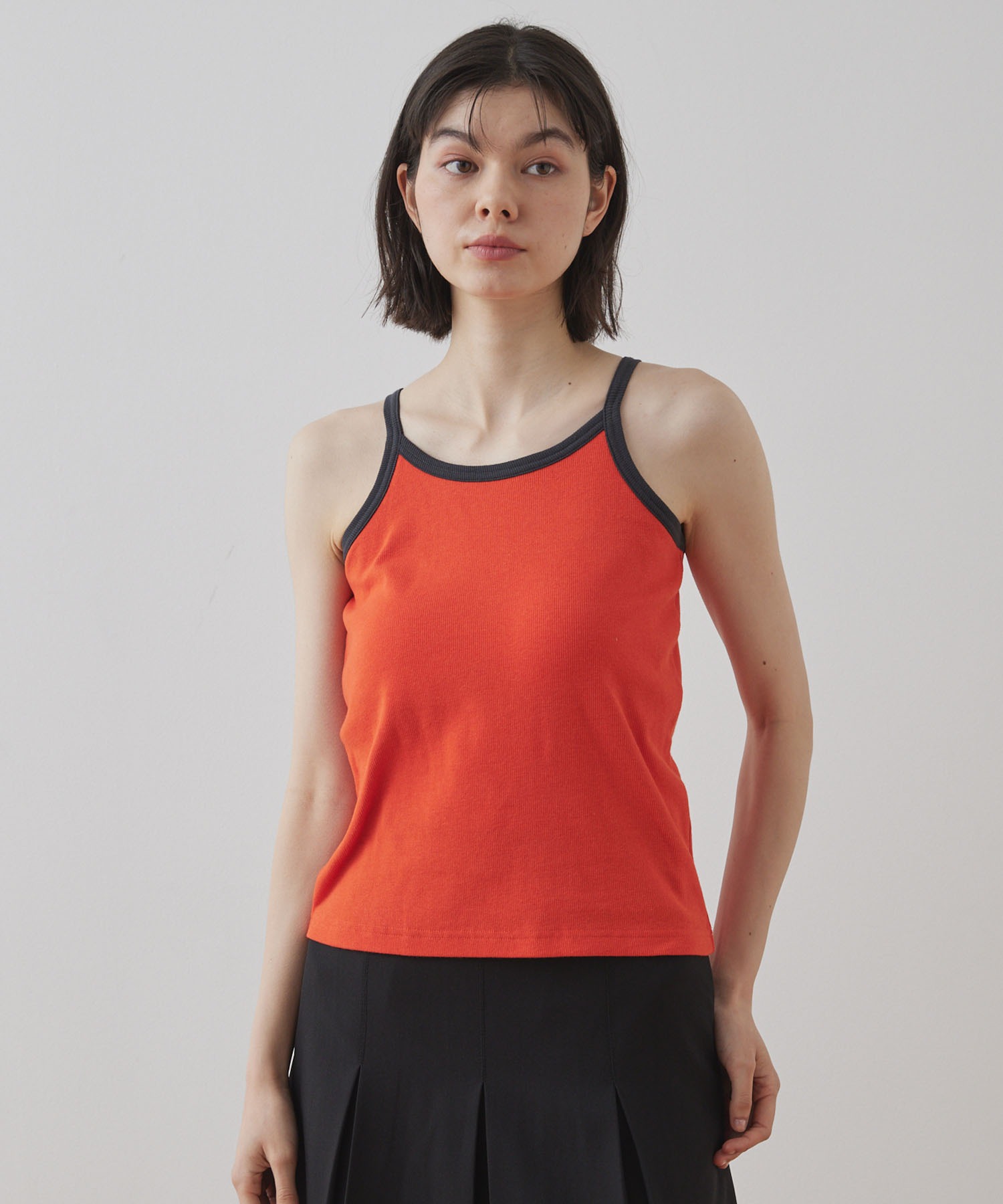 Unblend】Unblend Basic カップ付き リブ パック キャミソール