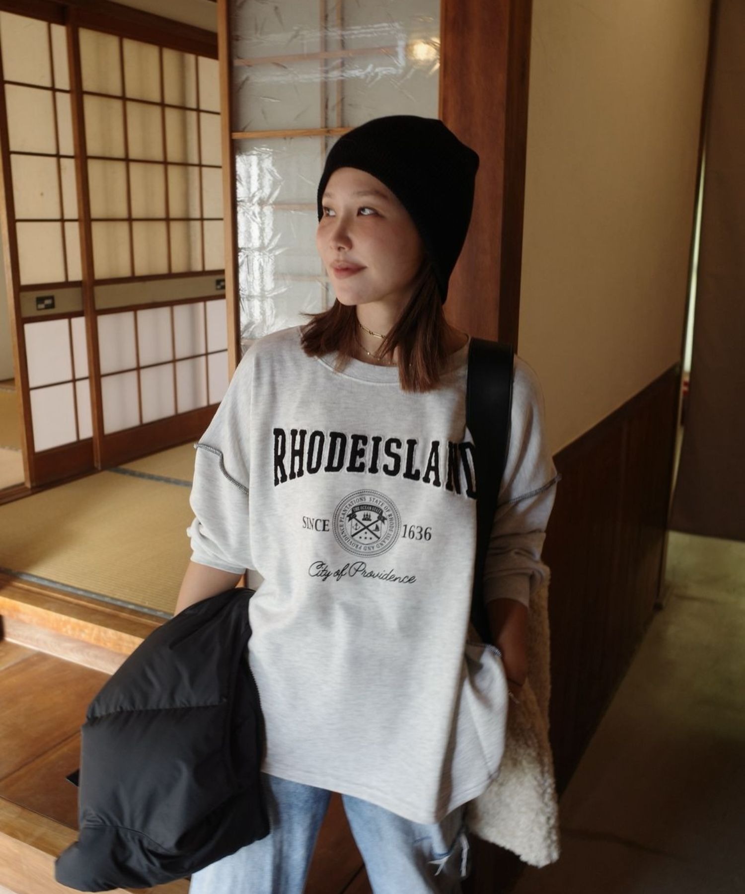 model：H163 着用サイズ：FREE