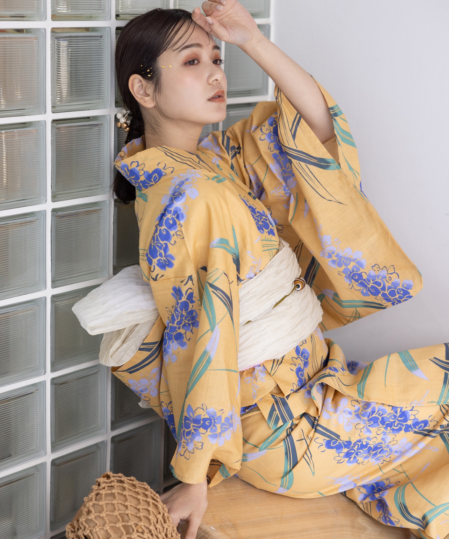 こだわり浴衣５点セットSサイズ レディース 浴衣セット 2点セット 作り帯 8柄 S/Fサイズ ゆかた 椿