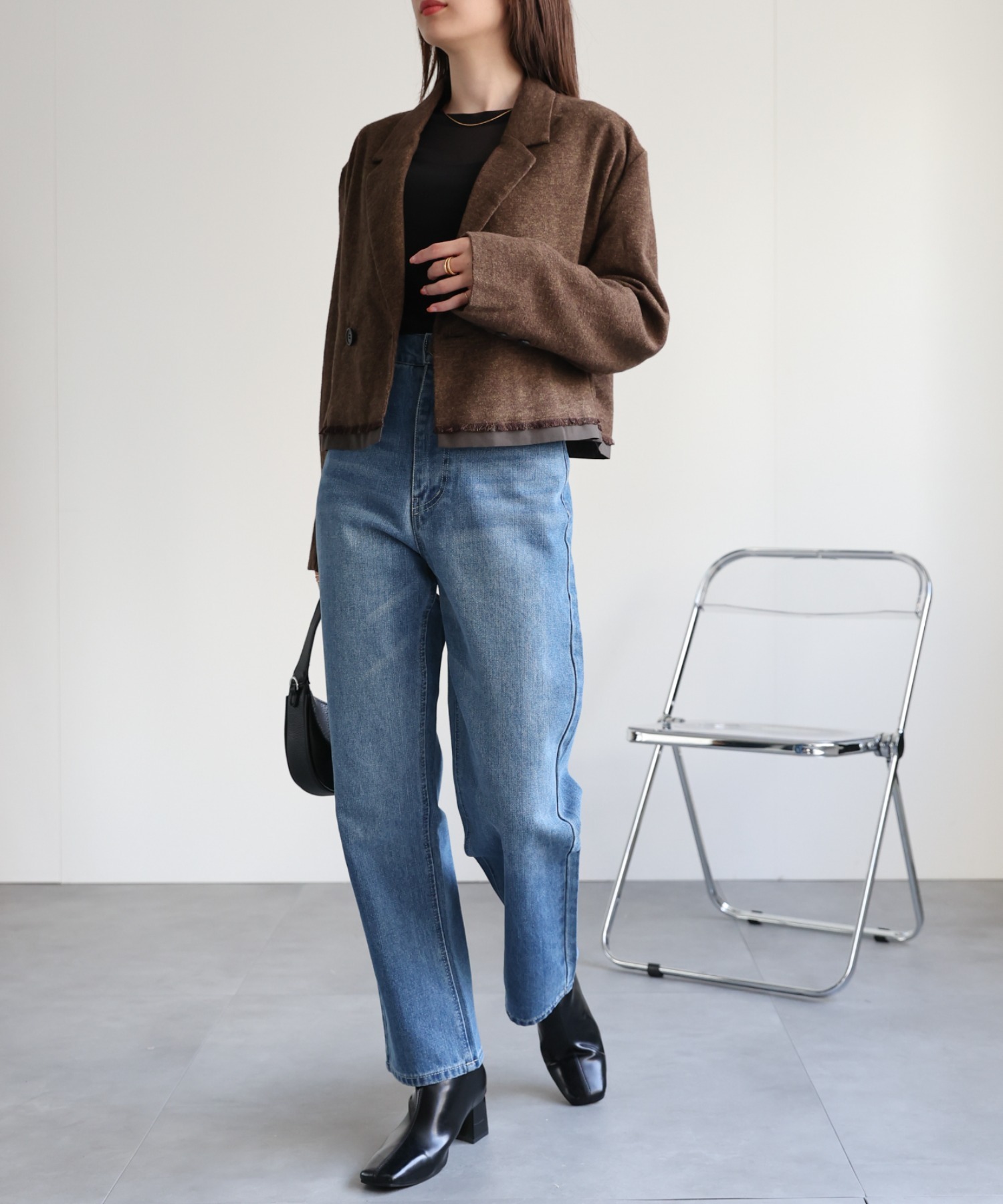 model：162cm 着用サイズ：F