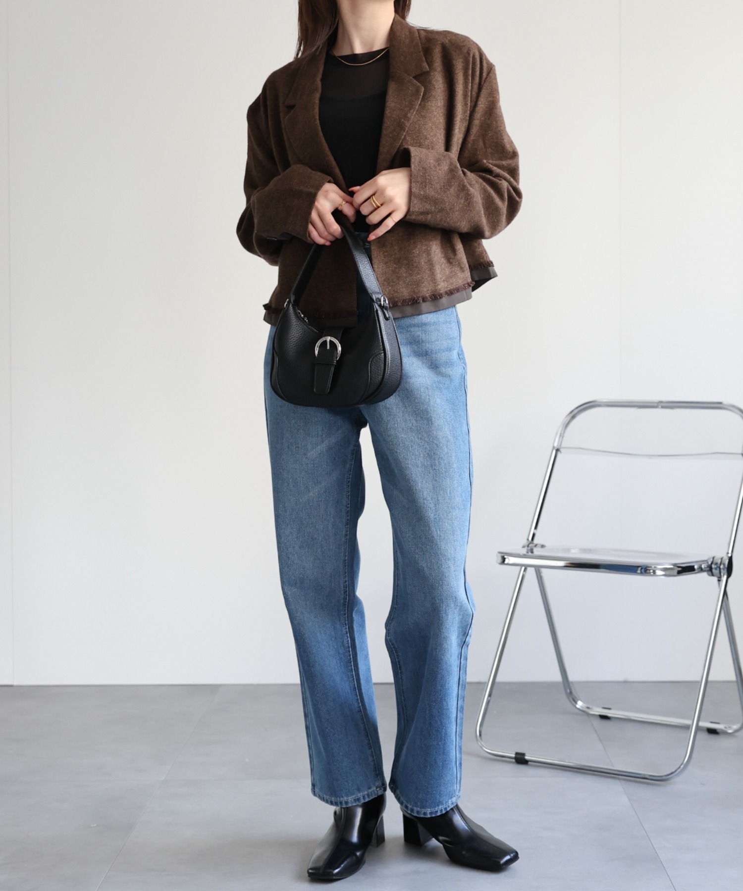 model：162cm 着用サイズ：F