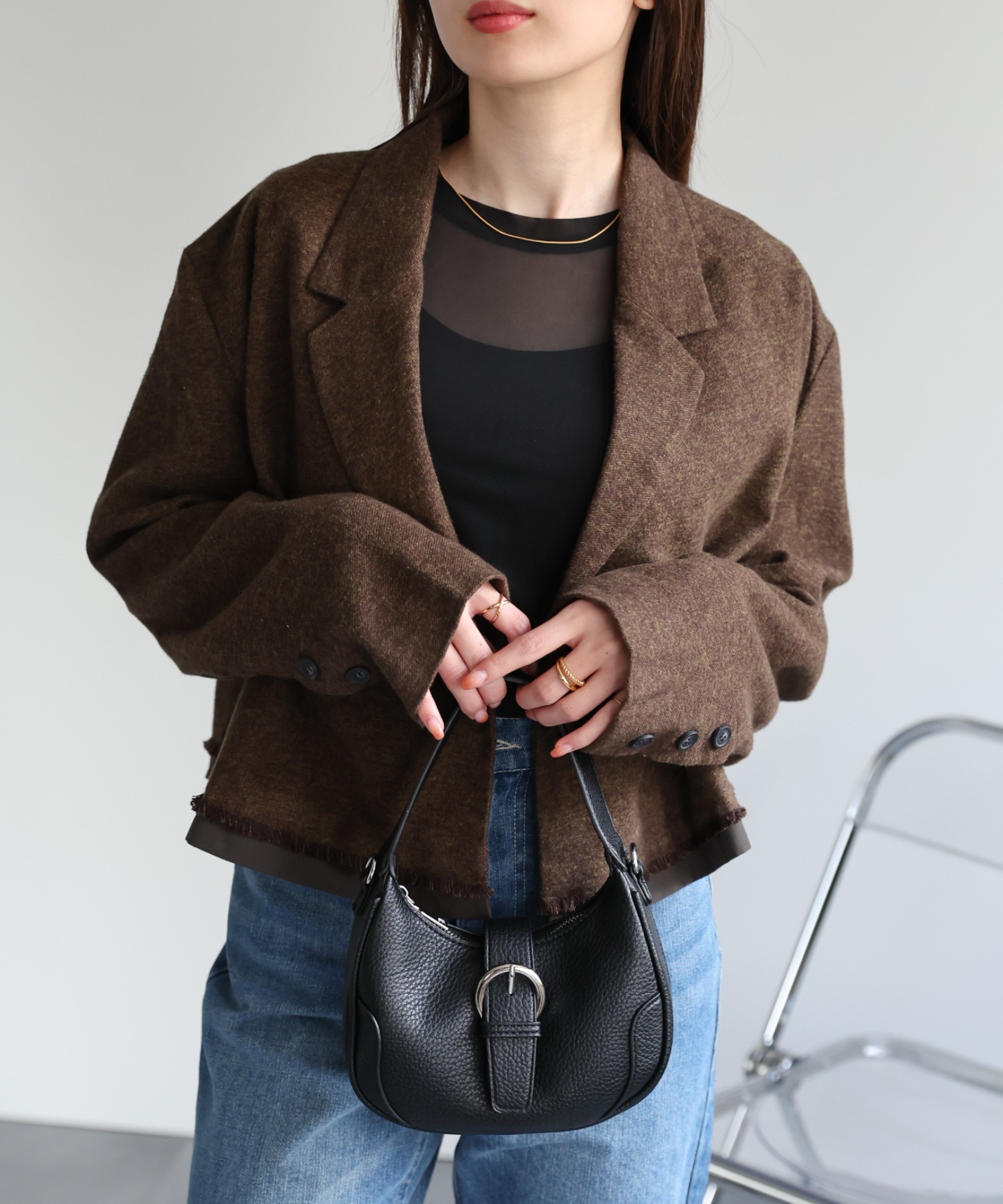 model：162cm 着用サイズ：F