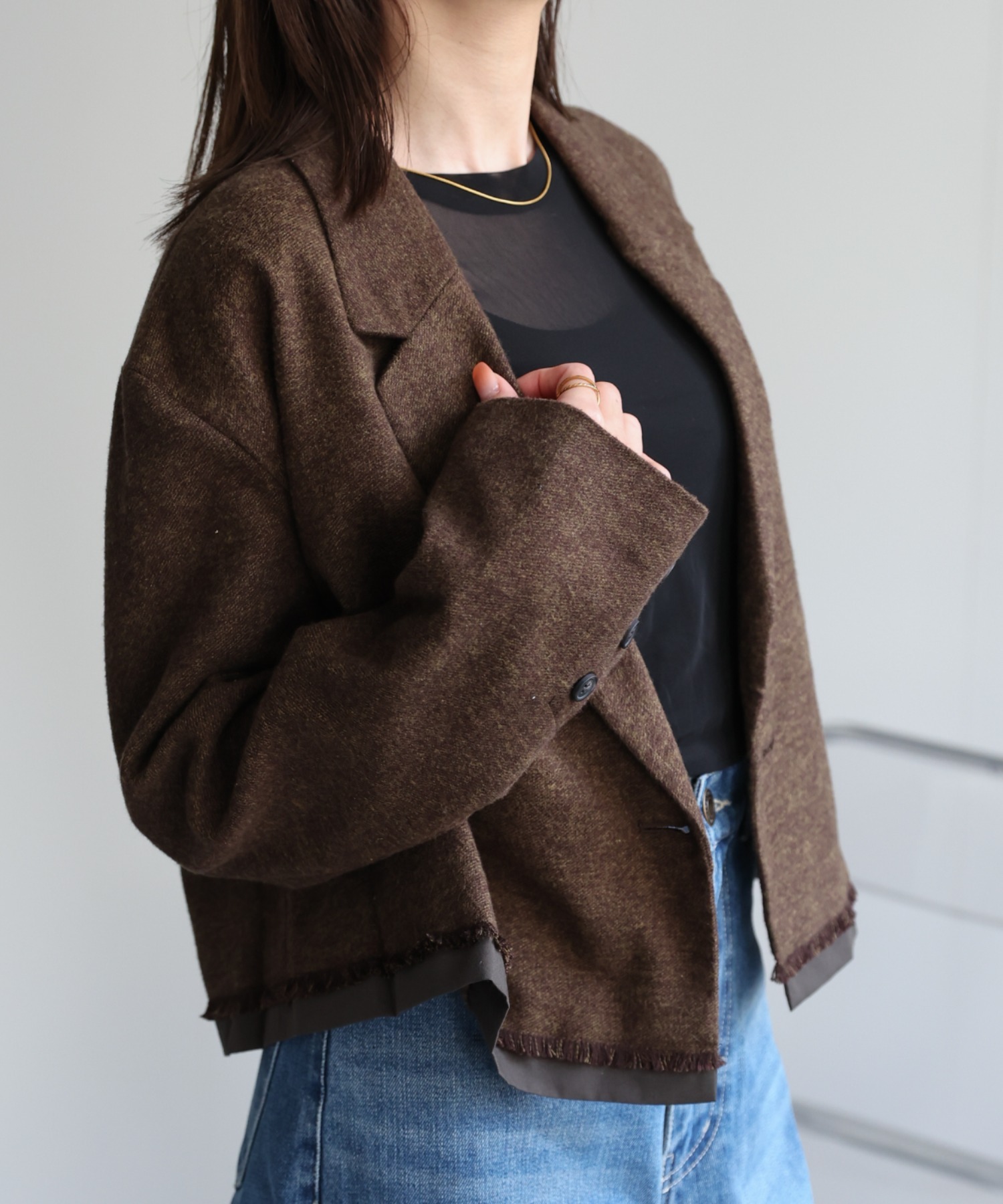 model：162cm 着用サイズ：F
