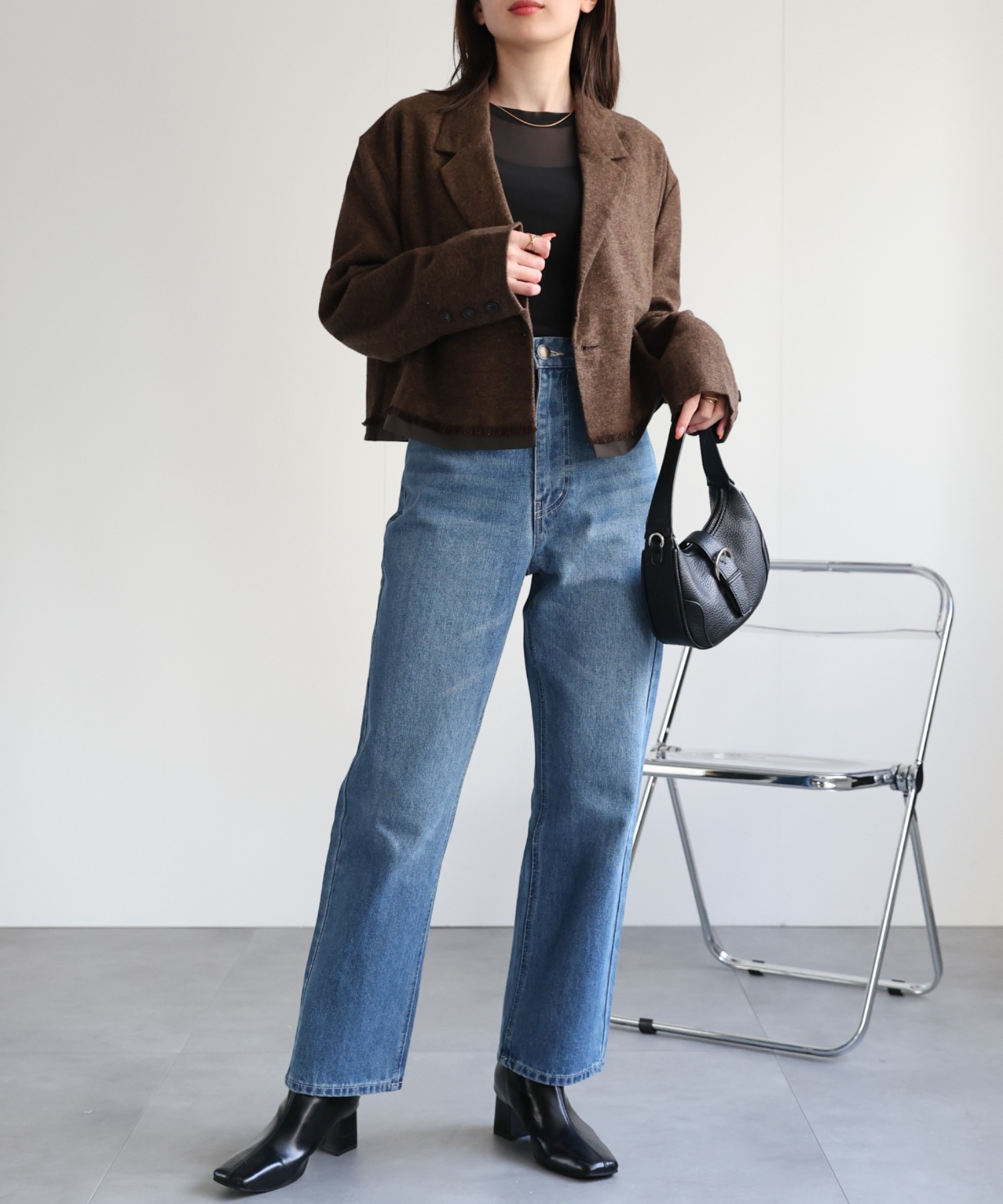 model：162cm 着用サイズ：F