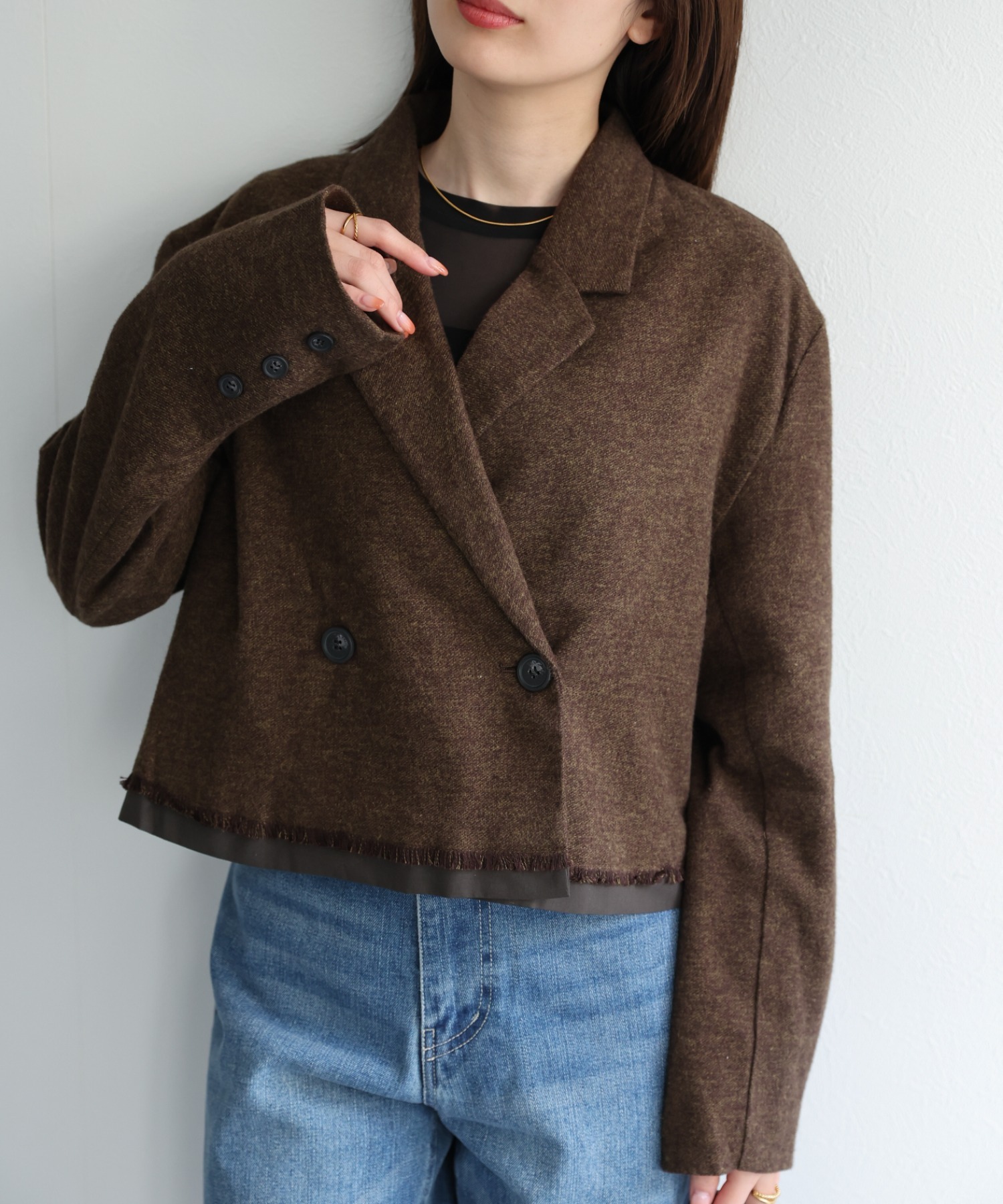 model：162cm 着用サイズ：F