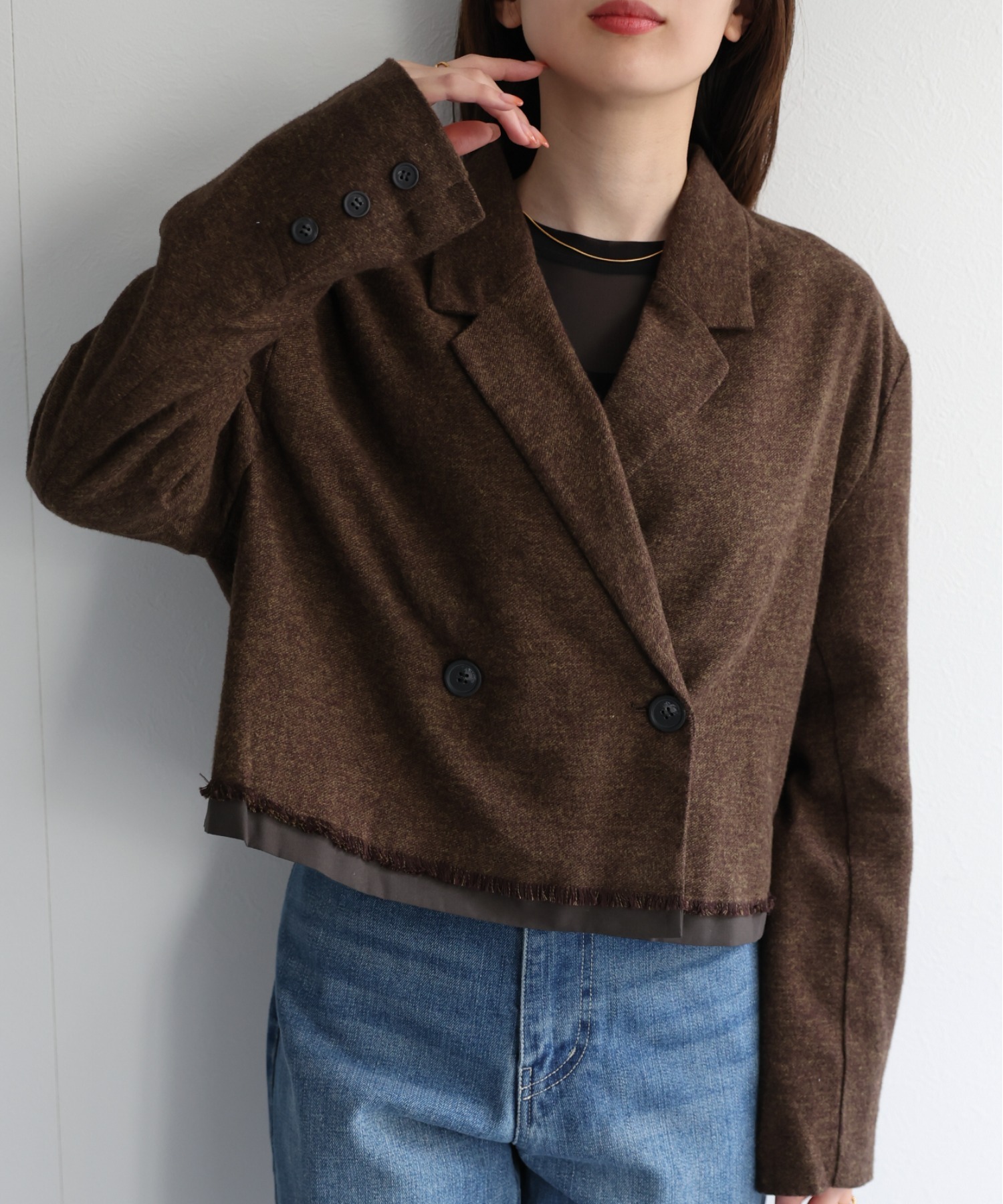model：162cm 着用サイズ：F