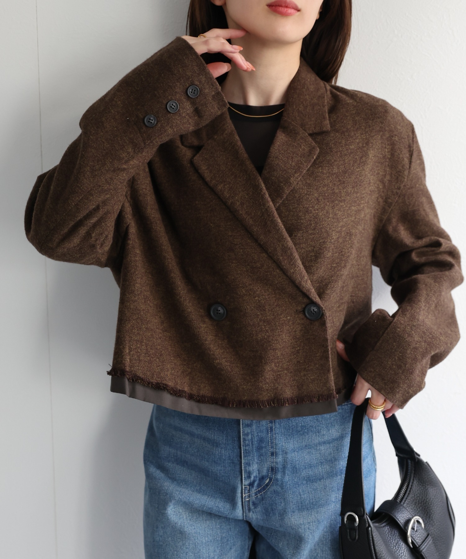 model：162cm 着用サイズ：F