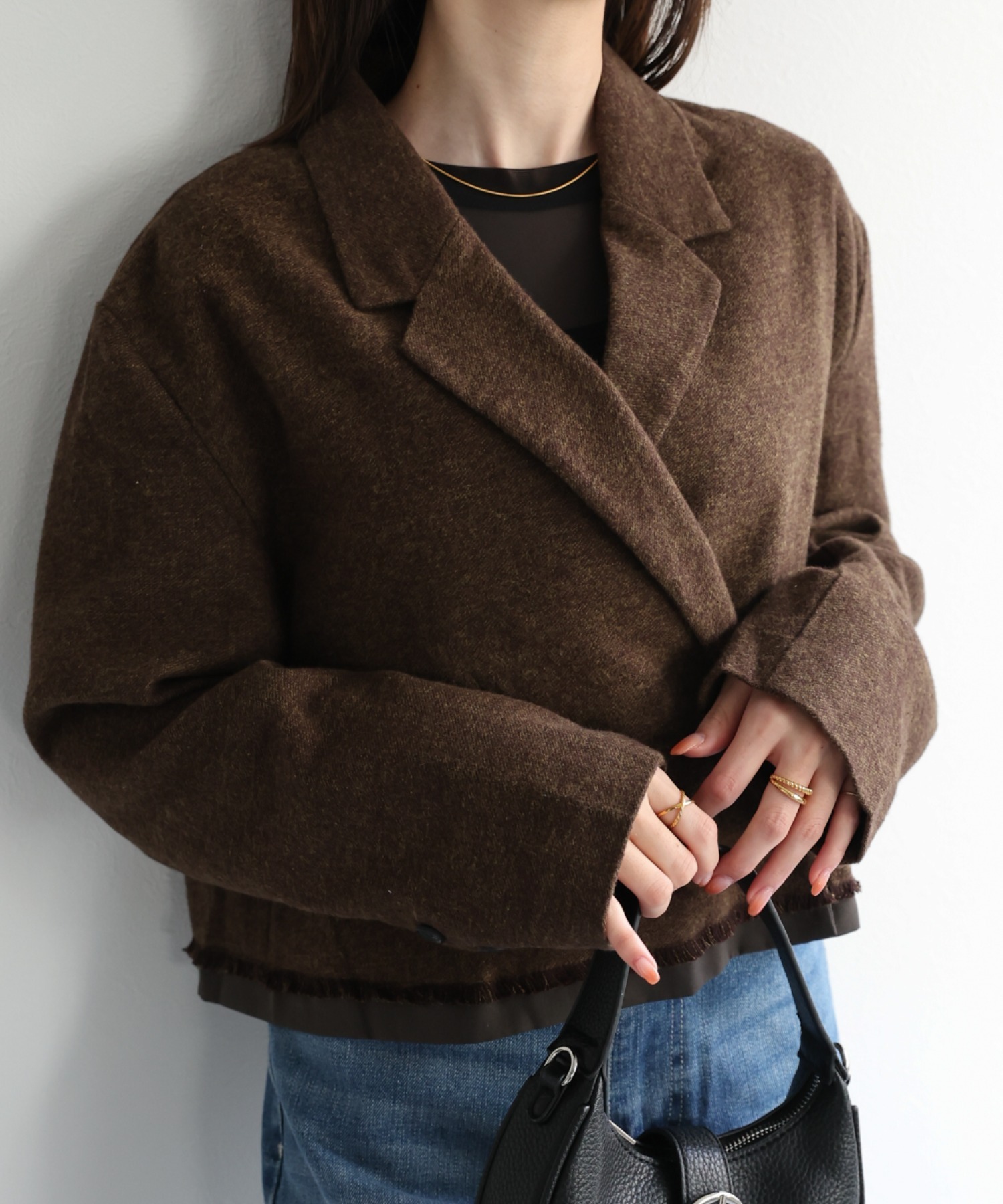 model：162cm 着用サイズ：F